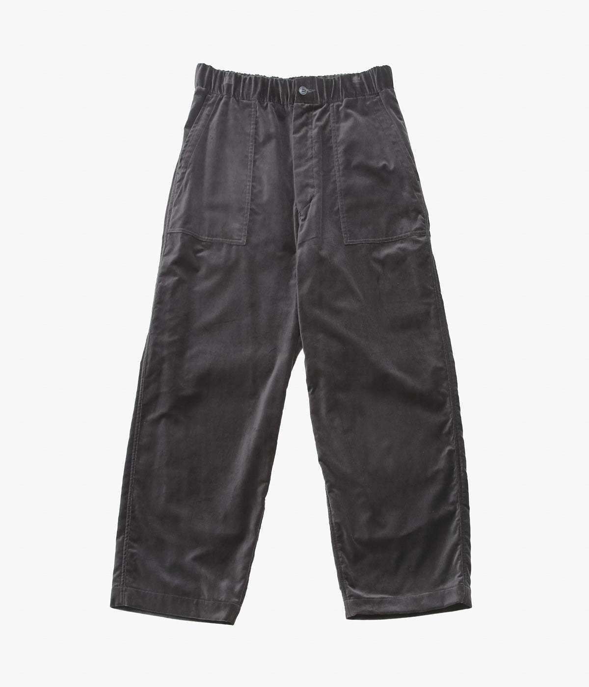 OLDMAN'S TAILOR ''VELVET UTILITY EASY PANTS'' (GRAY)