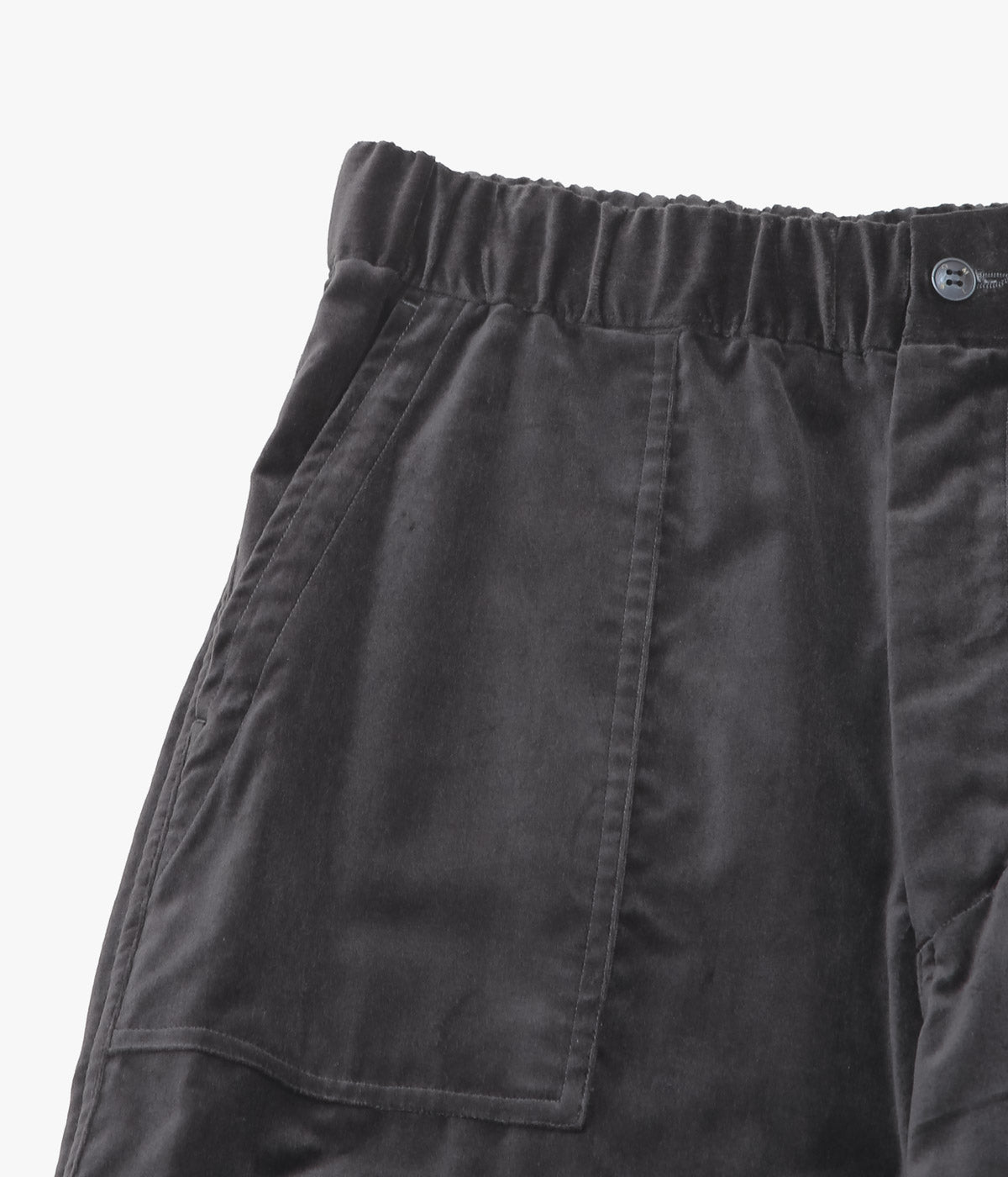 OLDMAN'S TAILOR ''VELVET UTILITY EASY PANTS'' (GRAY)