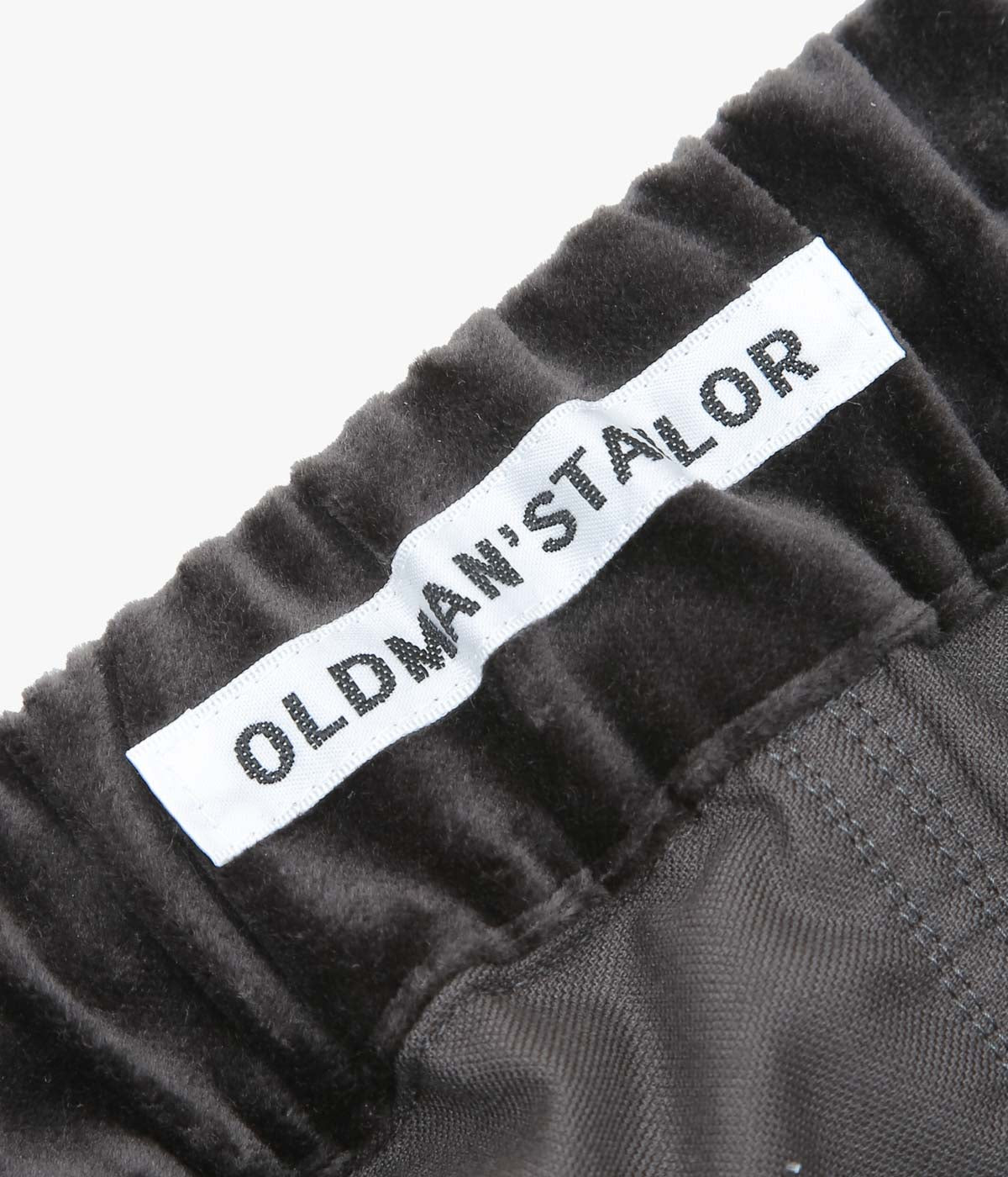 OLDMAN'S TAILOR ''VELVET UTILITY EASY PANTS'' (GRAY)