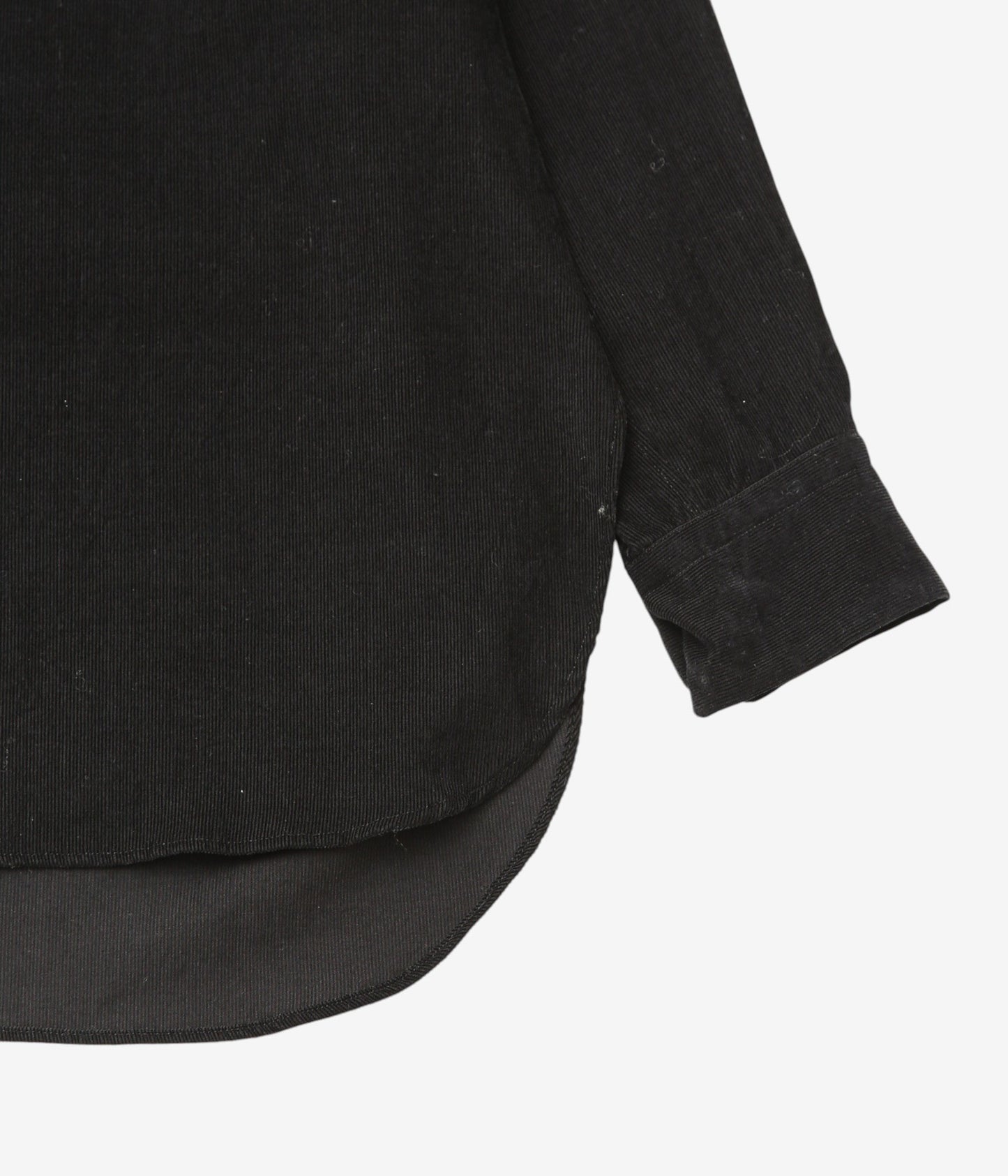 OLDMAN'S TAILOR ''C/RY シャツコール RUFFLE COLLAR BLOUSE'' (BLACK)