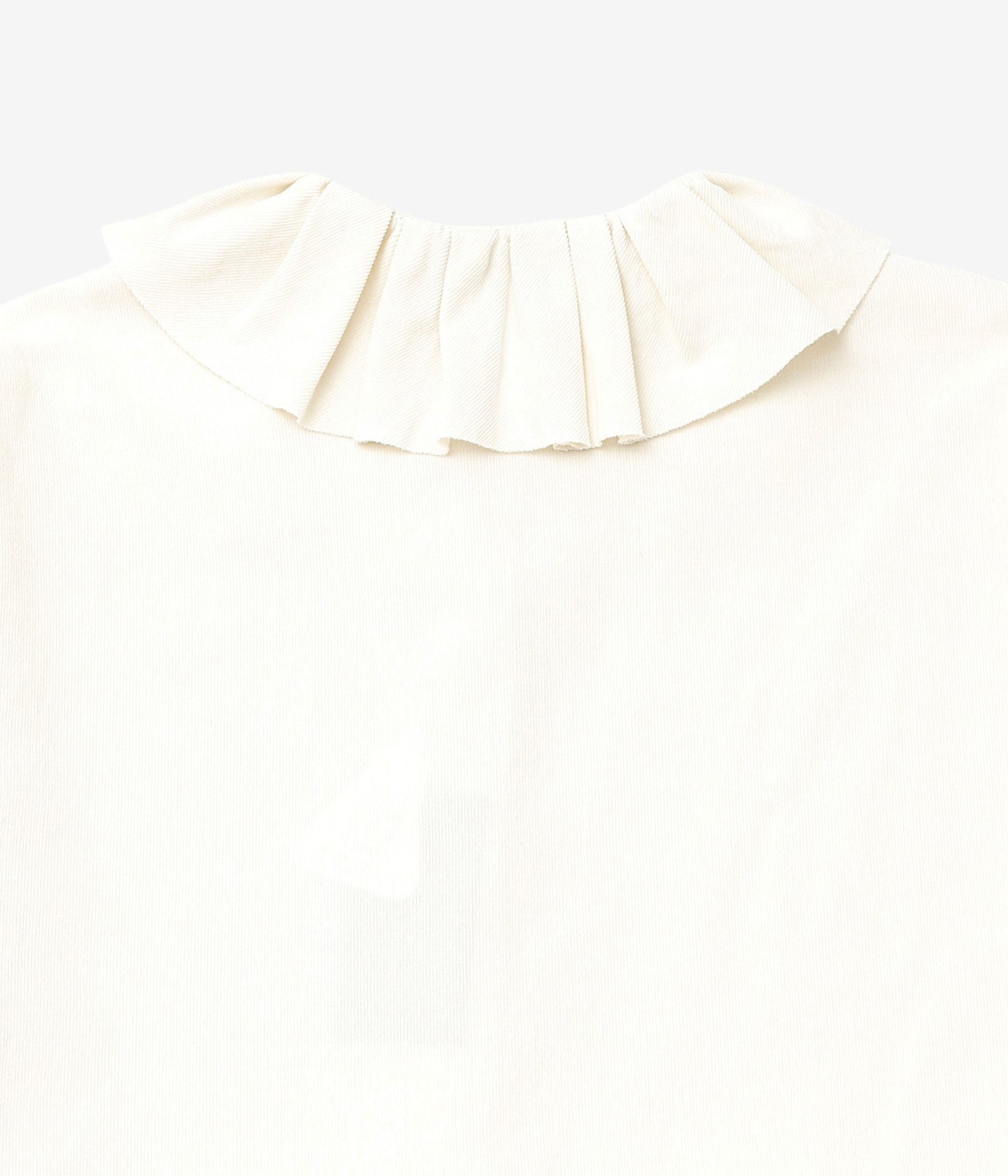 OLDMAN'S TAILOR ''C/RY シャツコール RUFFLE COLLAR BLOUSE'' (OFF WHITE)