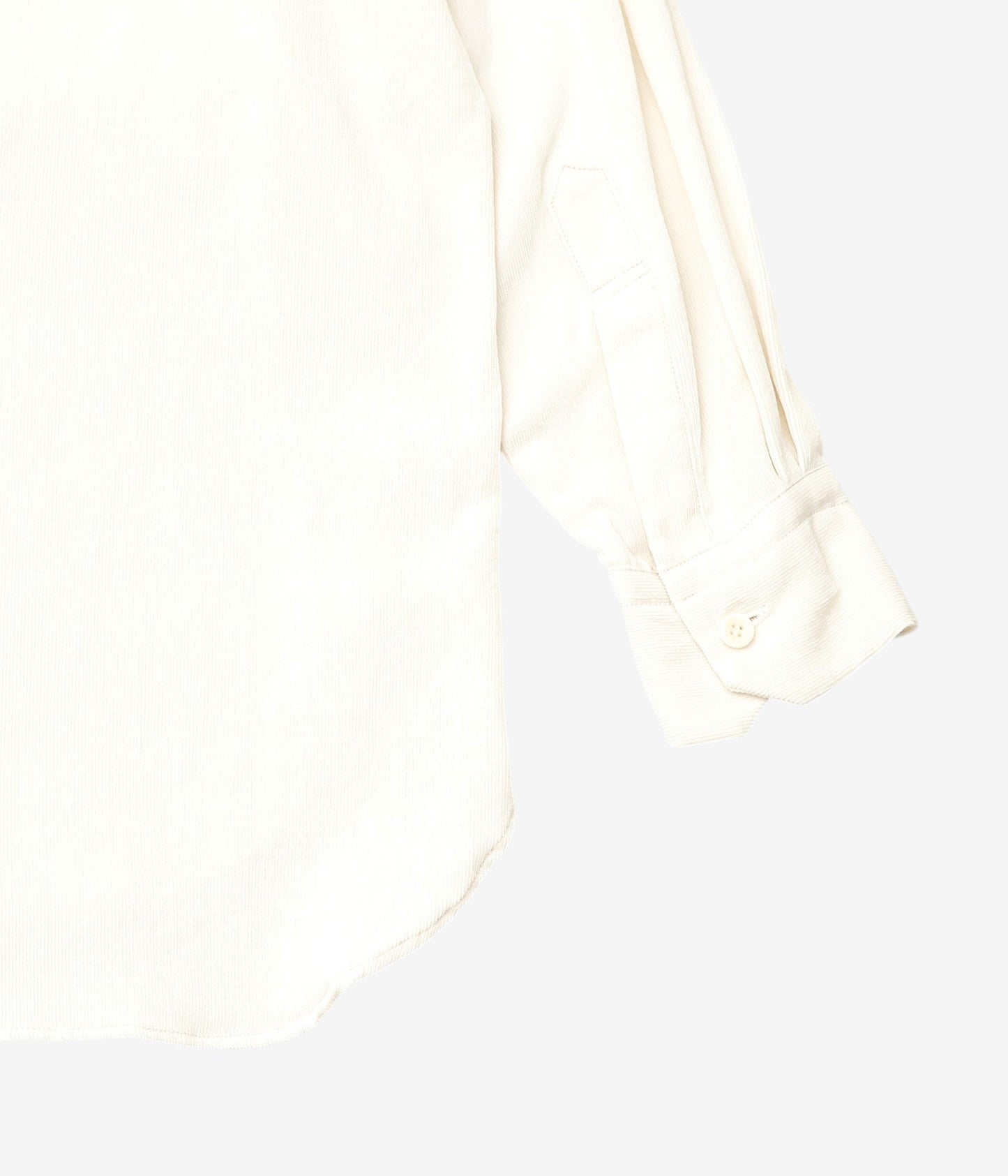 OLDMAN'S TAILOR ''C/RY シャツコール RUFFLE COLLAR BLOUSE'' (OFF WHITE)