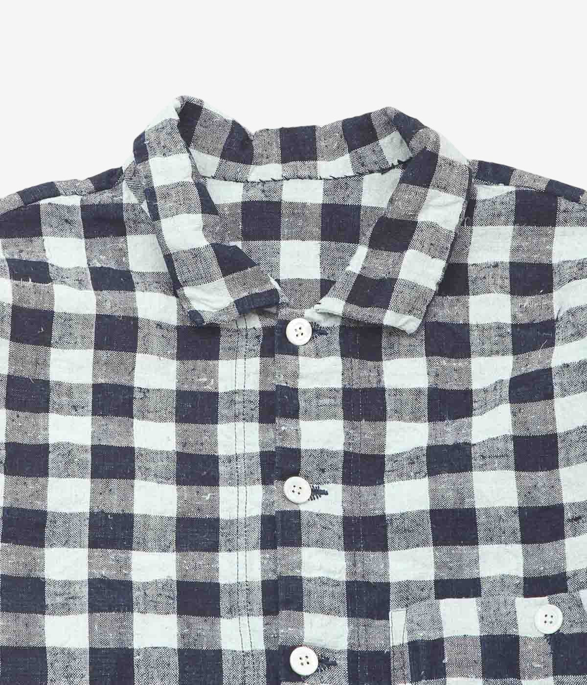 OLIVER CHURCH ''OVER SHIRT｜ANTIQUE KELSCH'' (NAVY CHECK)
