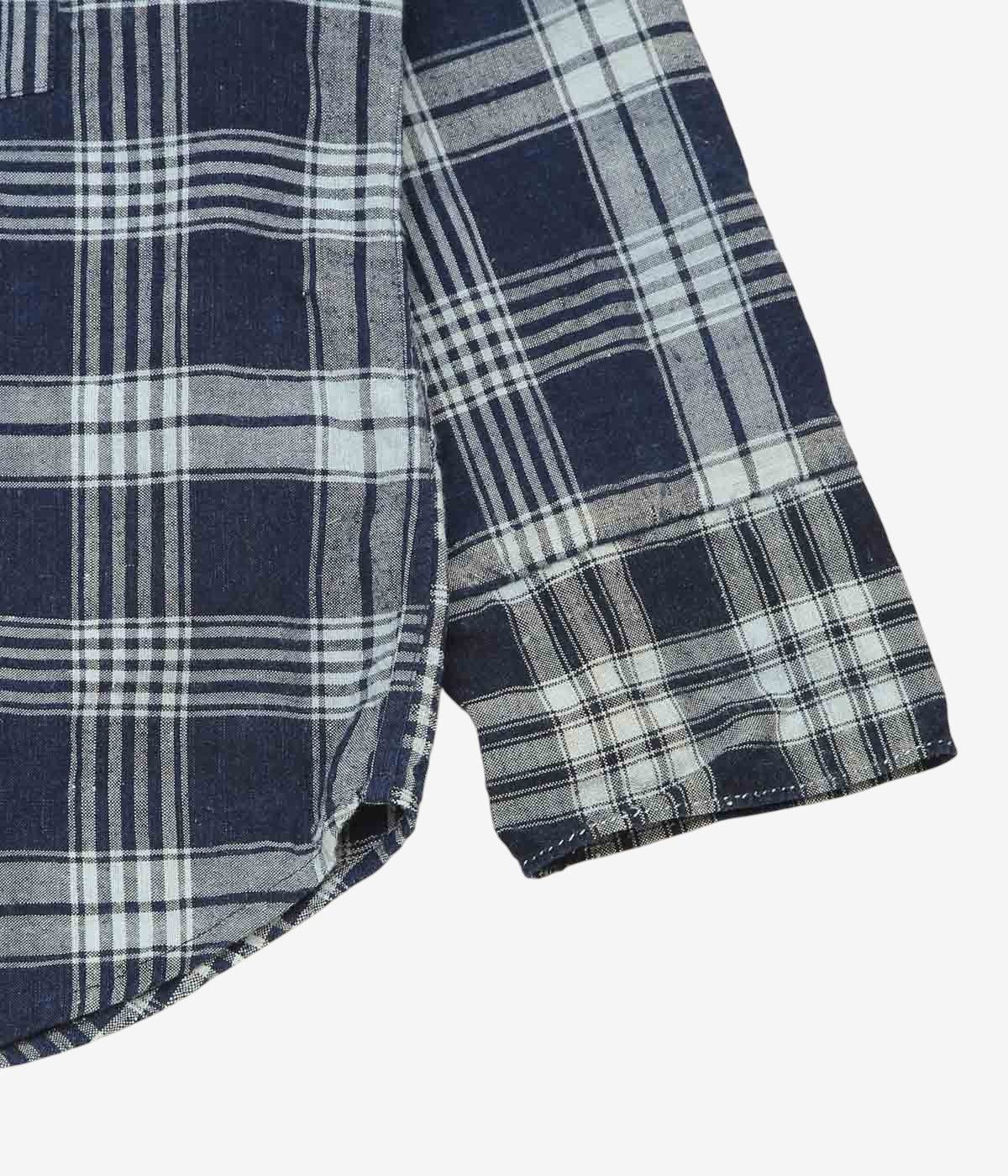 OLIVER CHURCH ''PATCHWORK SOFT SHIRT｜ANTIQUE KELSCH'' (NAVY CHECK MIX)