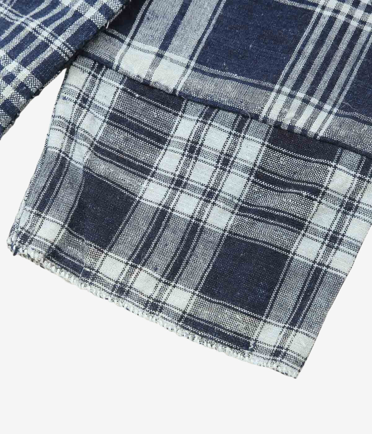 OLIVER CHURCH ''PATCHWORK SOFT SHIRT｜ANTIQUE KELSCH'' (NAVY CHECK MIX)