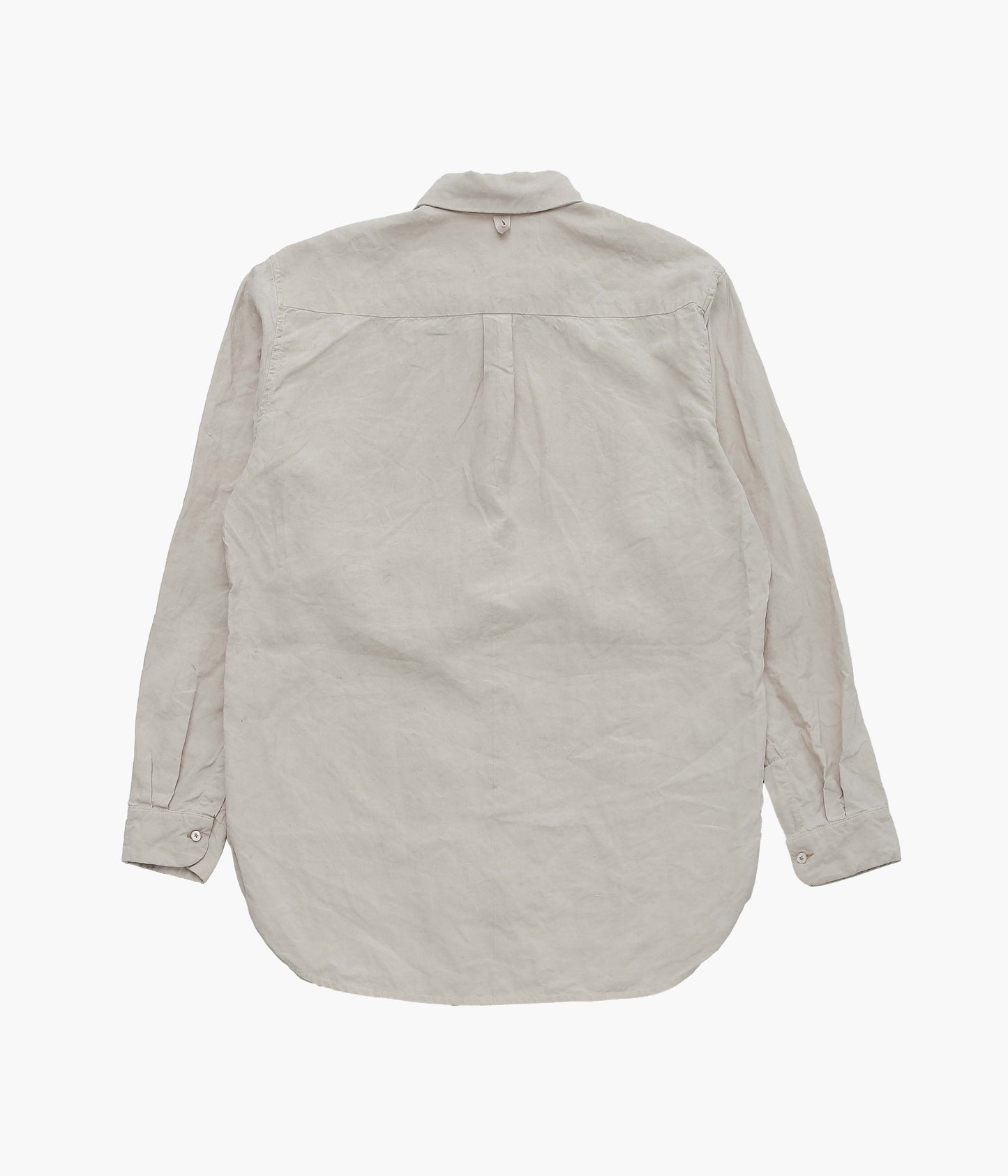 OLIVER CHURCH ''SCALLOPED SHIRT | FRENCH ANTIQUE LINEN'' (HAZELNUT / WALNUT)