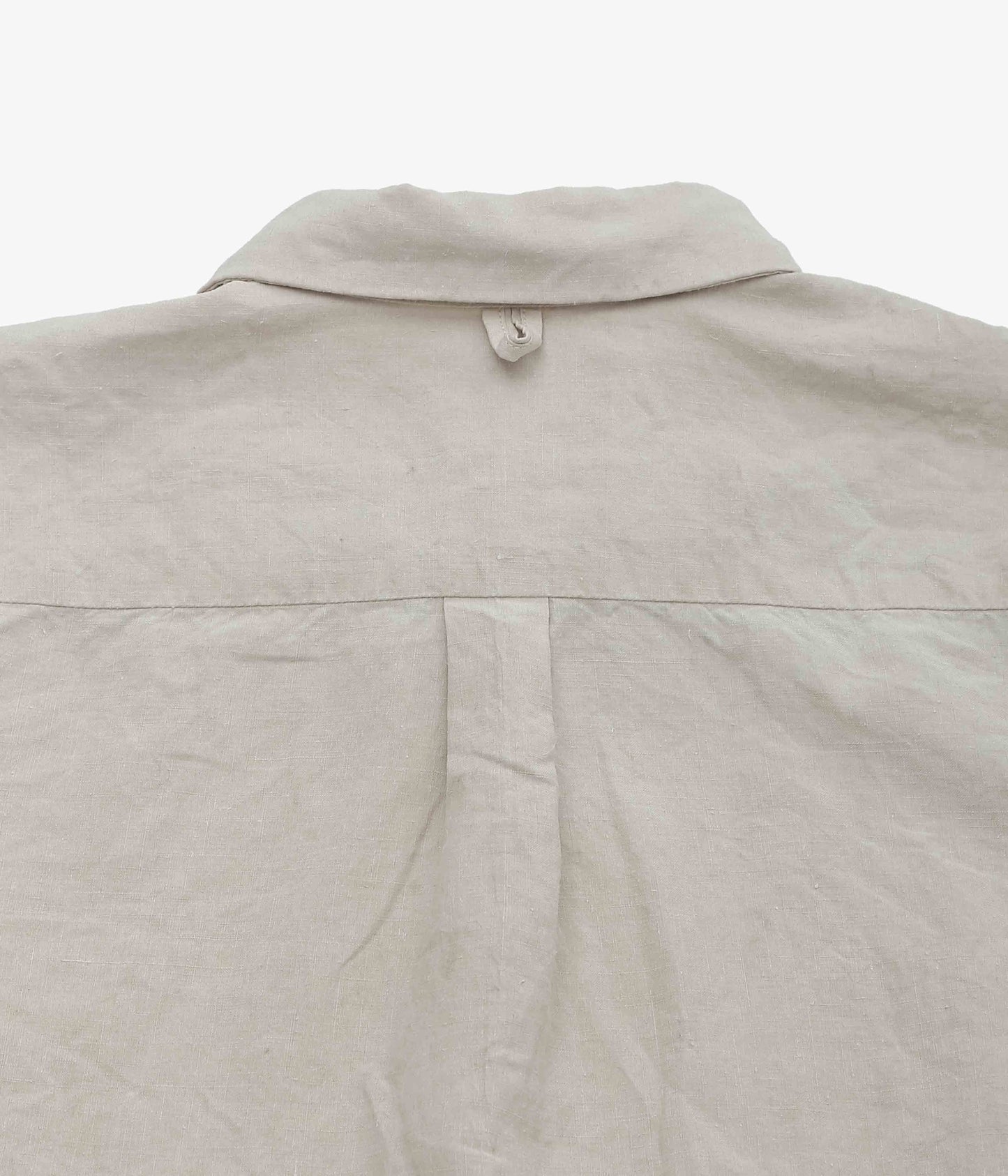 OLIVER CHURCH ''SCALLOPED SHIRT | FRENCH ANTIQUE LINEN'' (HAZELNUT / WALNUT)