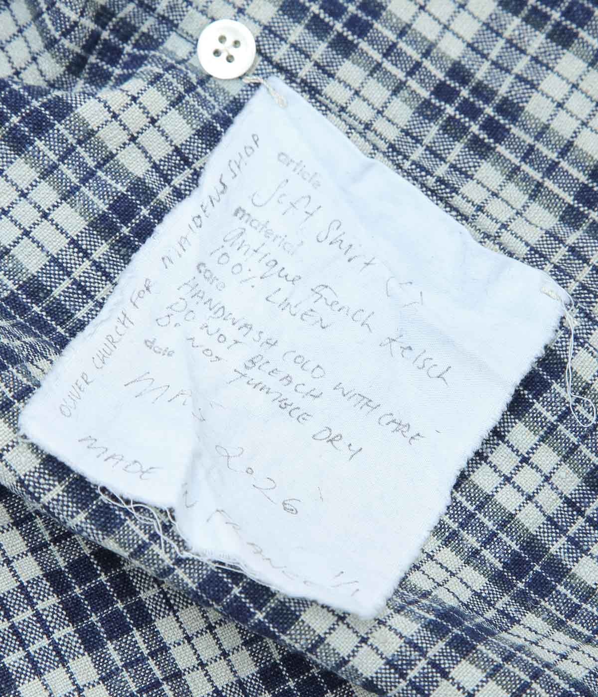 OLIVER CHURCH ''SOFT SHIRT｜ANTIQUE KELSCH'' (NAVY CHECK)
