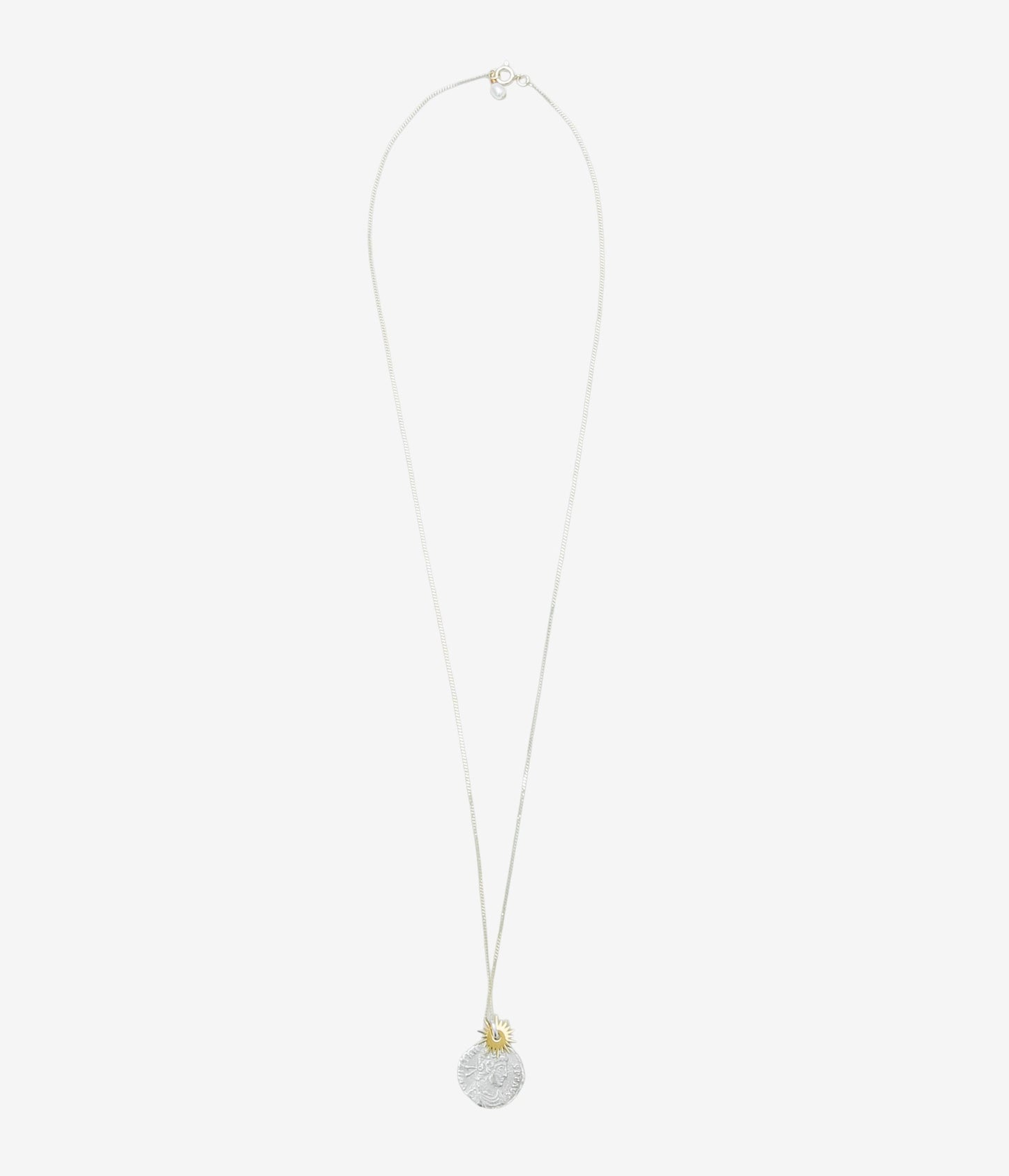ORNAMENT&CRIME ''COIN&STAR NECKLACE'' (SILVER/9K GOLD)