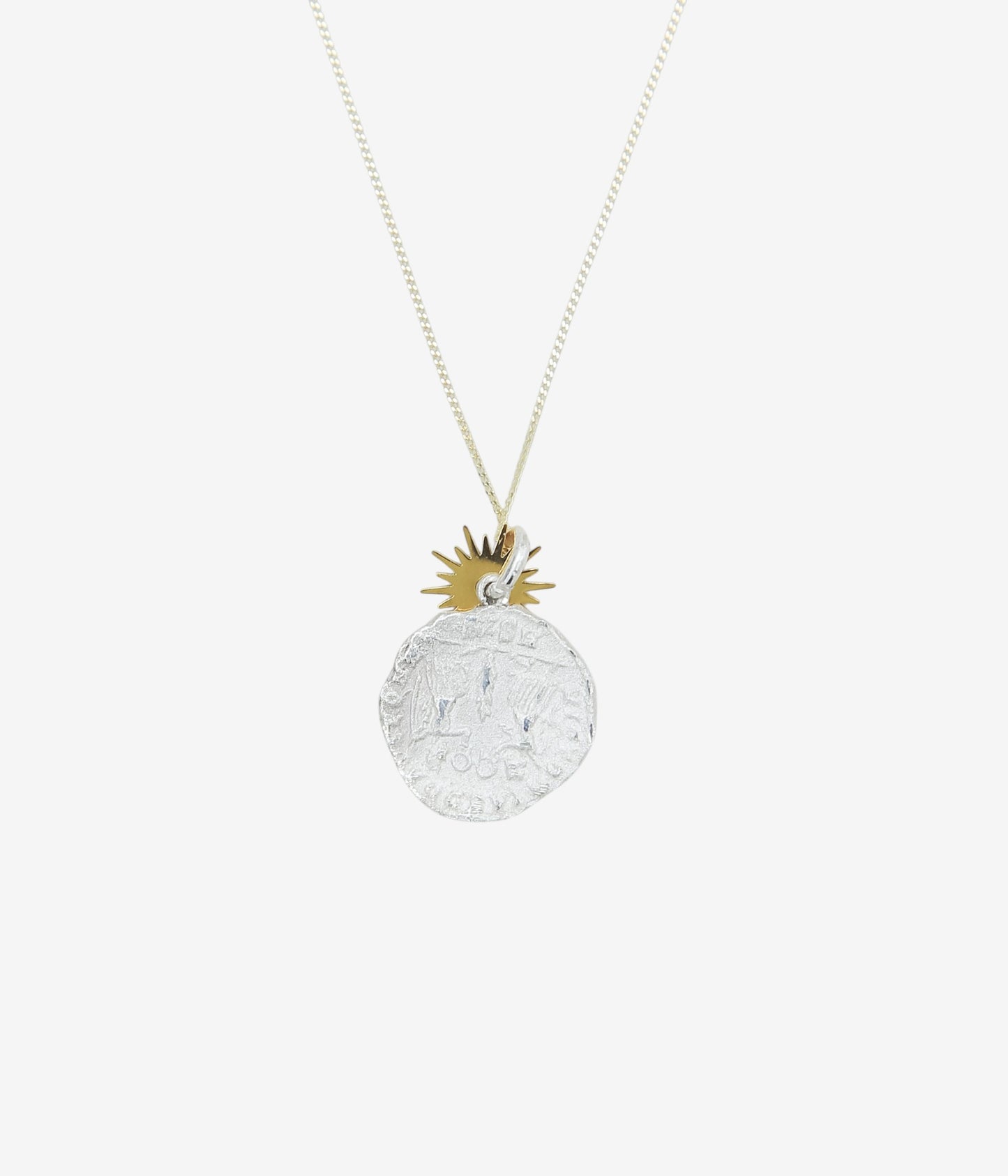 ORNAMENT&CRIME ''COIN&STAR NECKLACE'' (SILVER/9K GOLD)