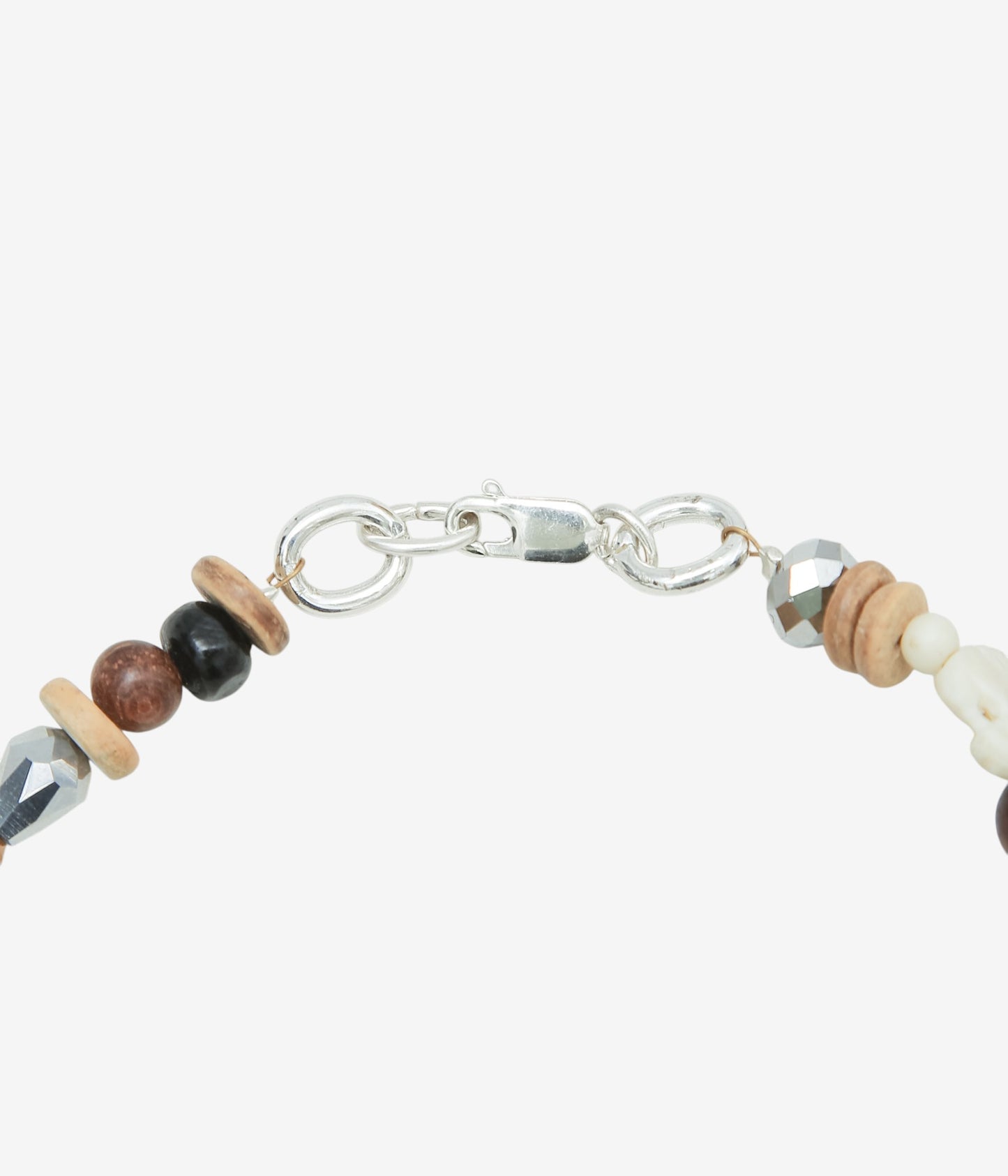 ORNAMENT&CRIME ''EARTH BEADS PEARL NECKLACE/1'' (PEALS/WOODS/STONES/SILVER)
