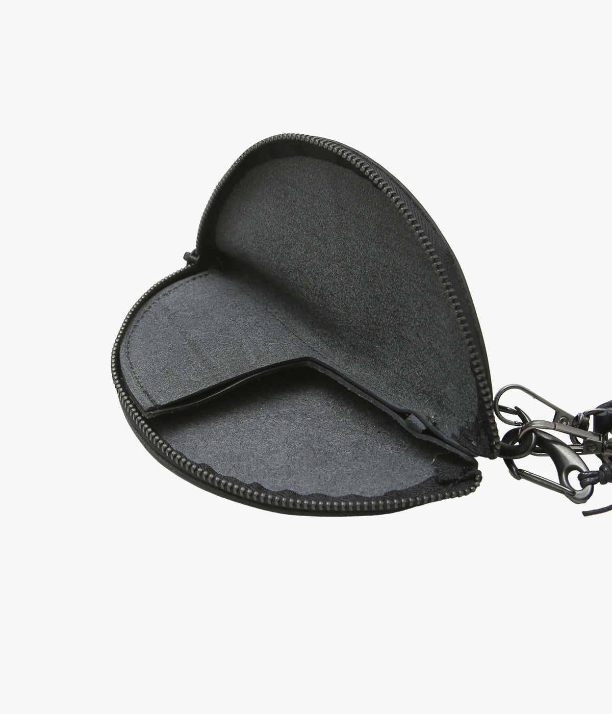 ORNAMENT&CRIME "HALF MOON CROSSBODY WALLET/PHONE CASE" (BLACK LEATHER)