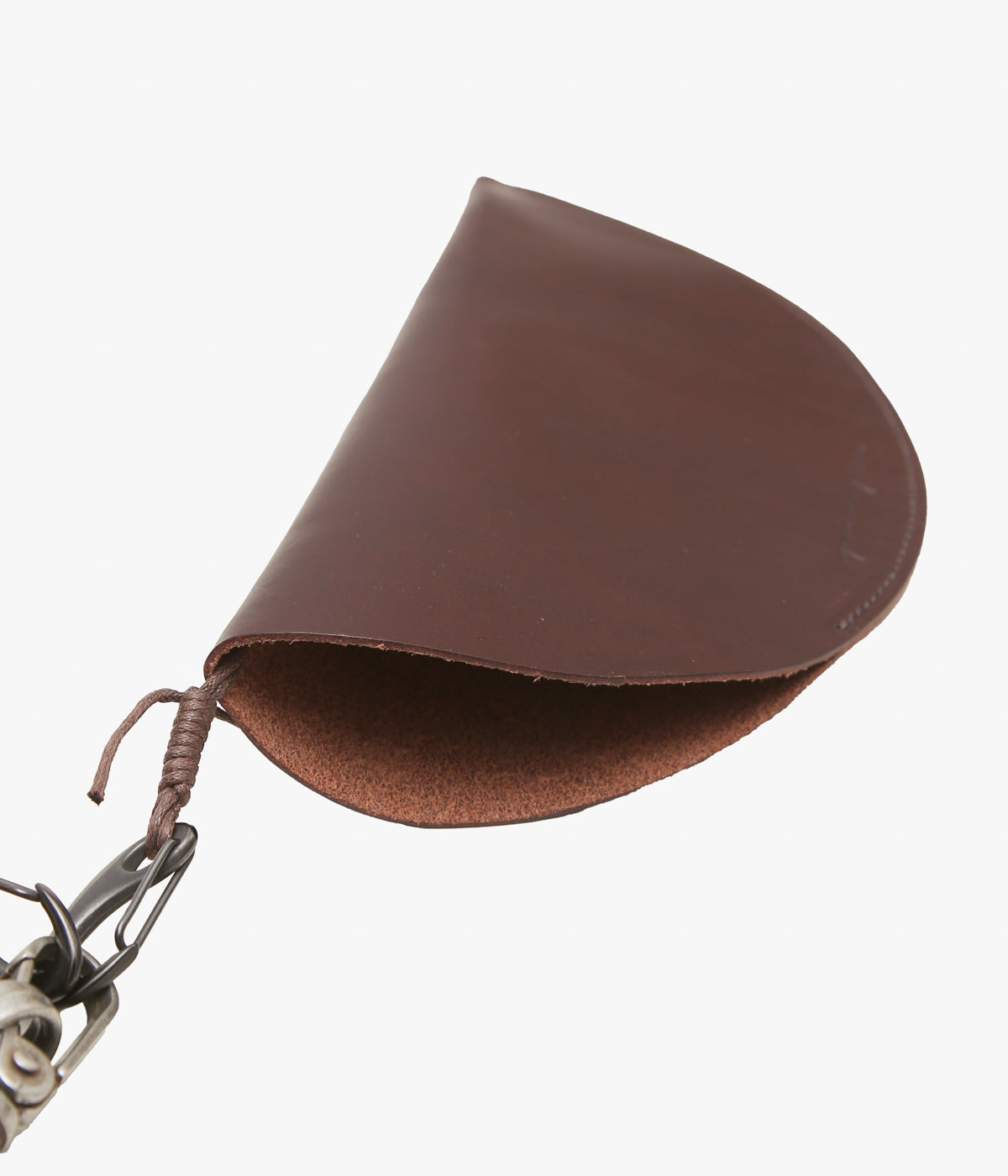 ORNAMENT&CRIME ''HALF MOON CROSSBODY WALLET/PHONE CASE'' (BROWN LEATHER)