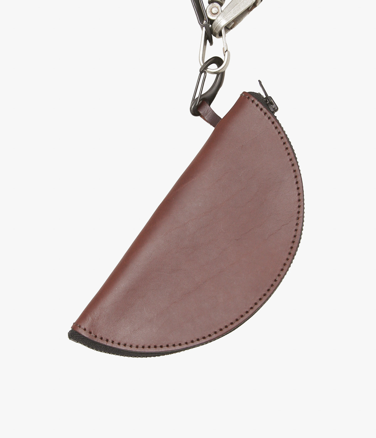 ORNAMENT&CRIME ''HALF MOON CROSSBODY WALLET/PHONE CASE'' (BROWN LEATHER)
