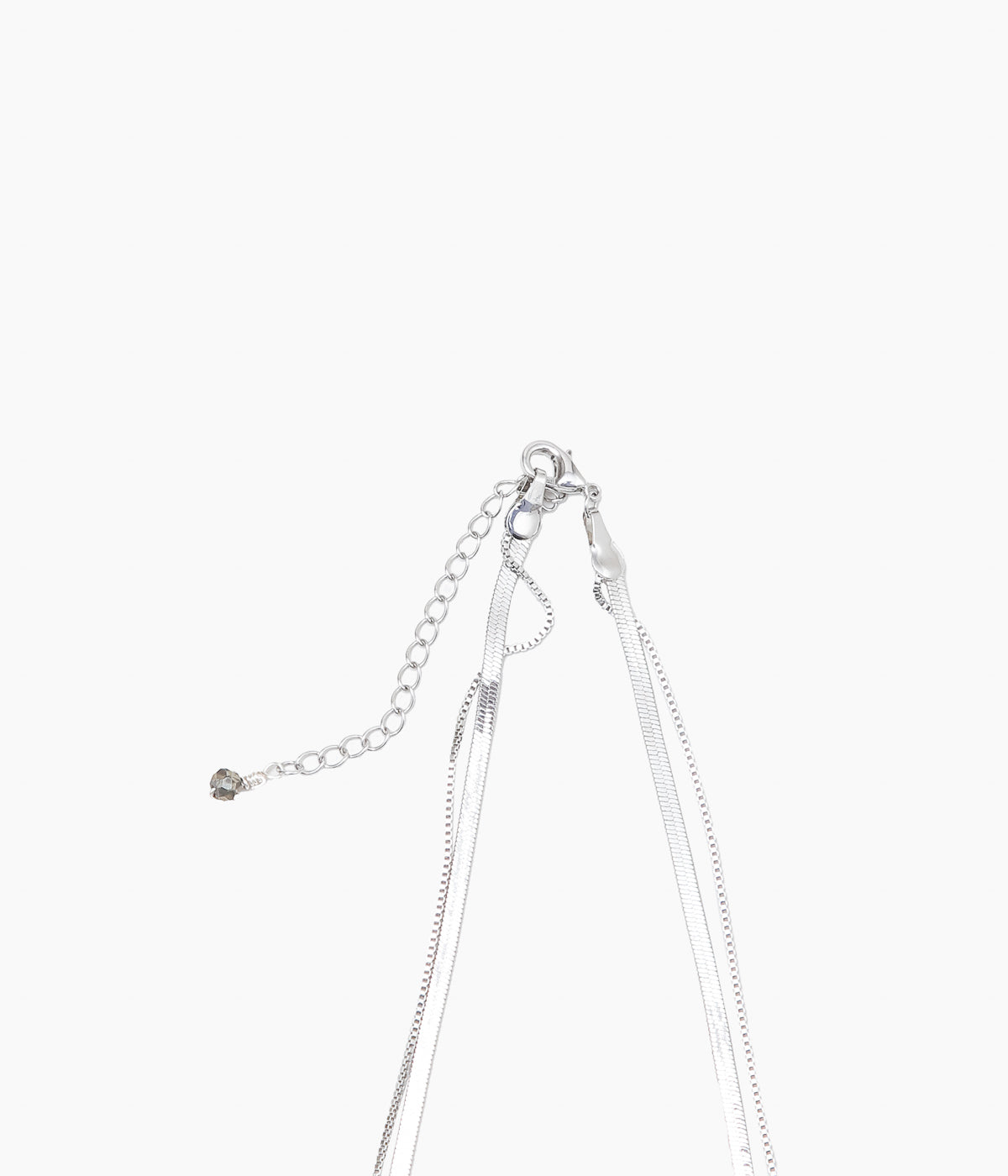 ORNAMENT&CRIME ''KISS ME DOUBLE SNAKE CHAIN NECKLACE'' (SILVER/BRASS)