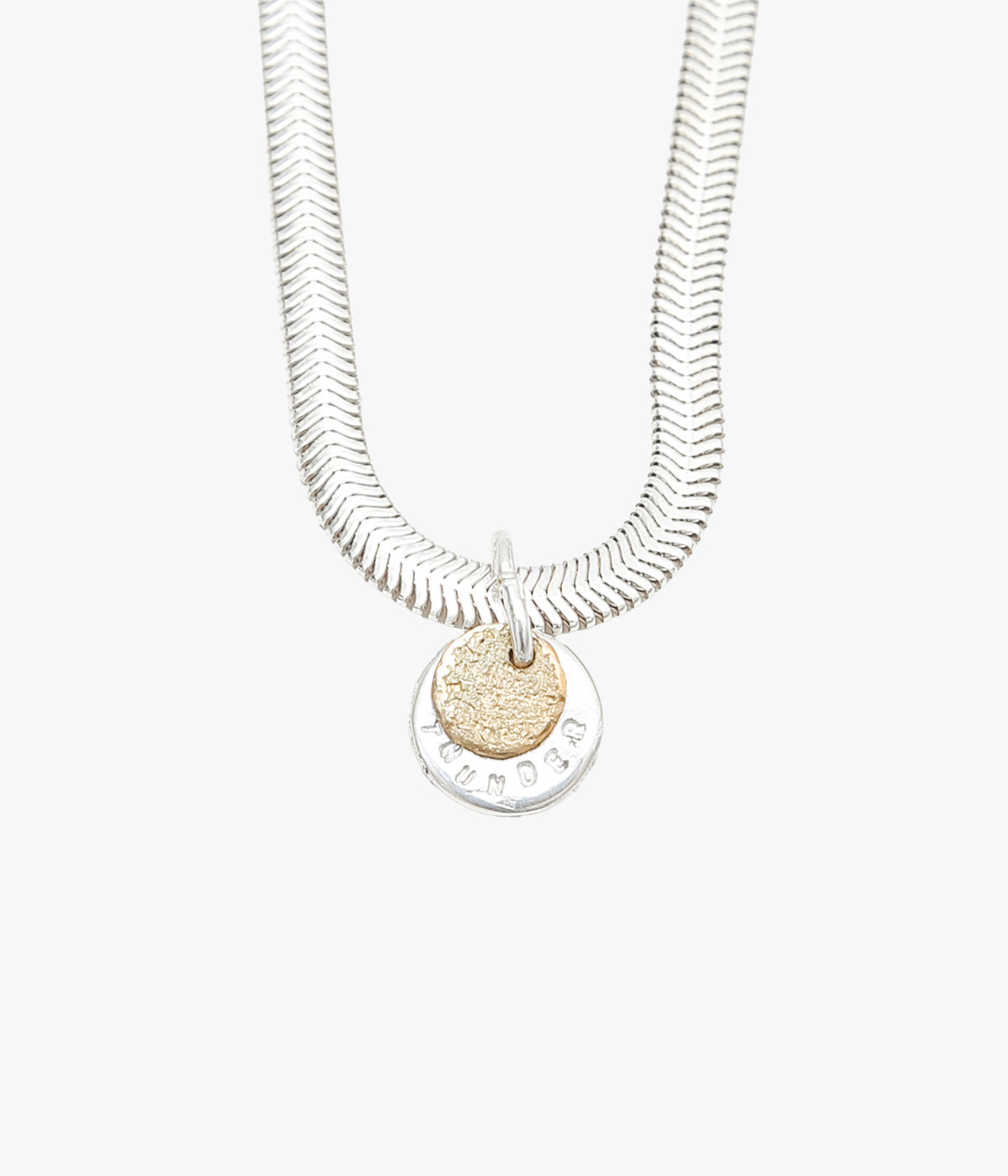 ORNAMENT&CRIME "MINI SUN&WOOD/THUNDER CHOKER" (SILVER/BRASS)