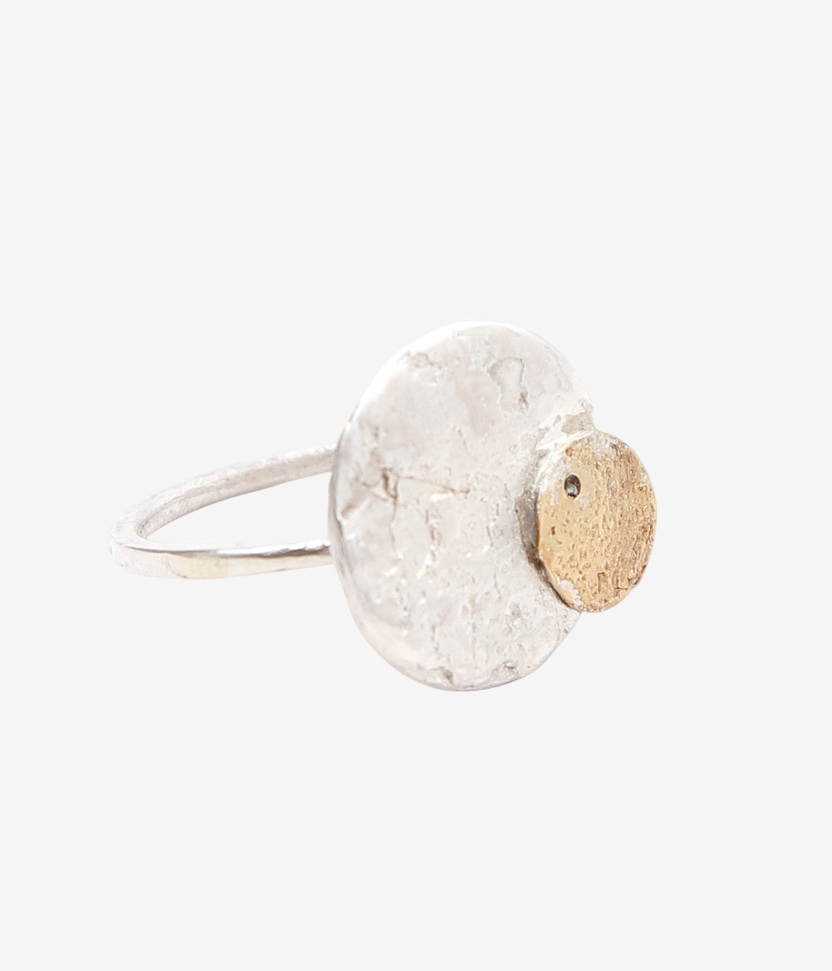 ORNAMENT&CRIME ''MOON AND SUN RING'' (STERLING SILVER/BRASS)