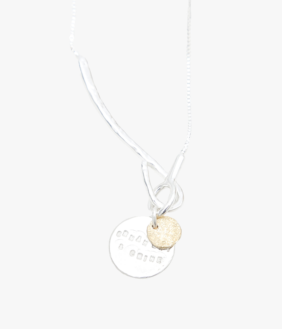 ORNAMENT&CRIME ''ORNAMENT & CRIME & SUN NECKLACE'' (SILVER/GOLD PLATED)