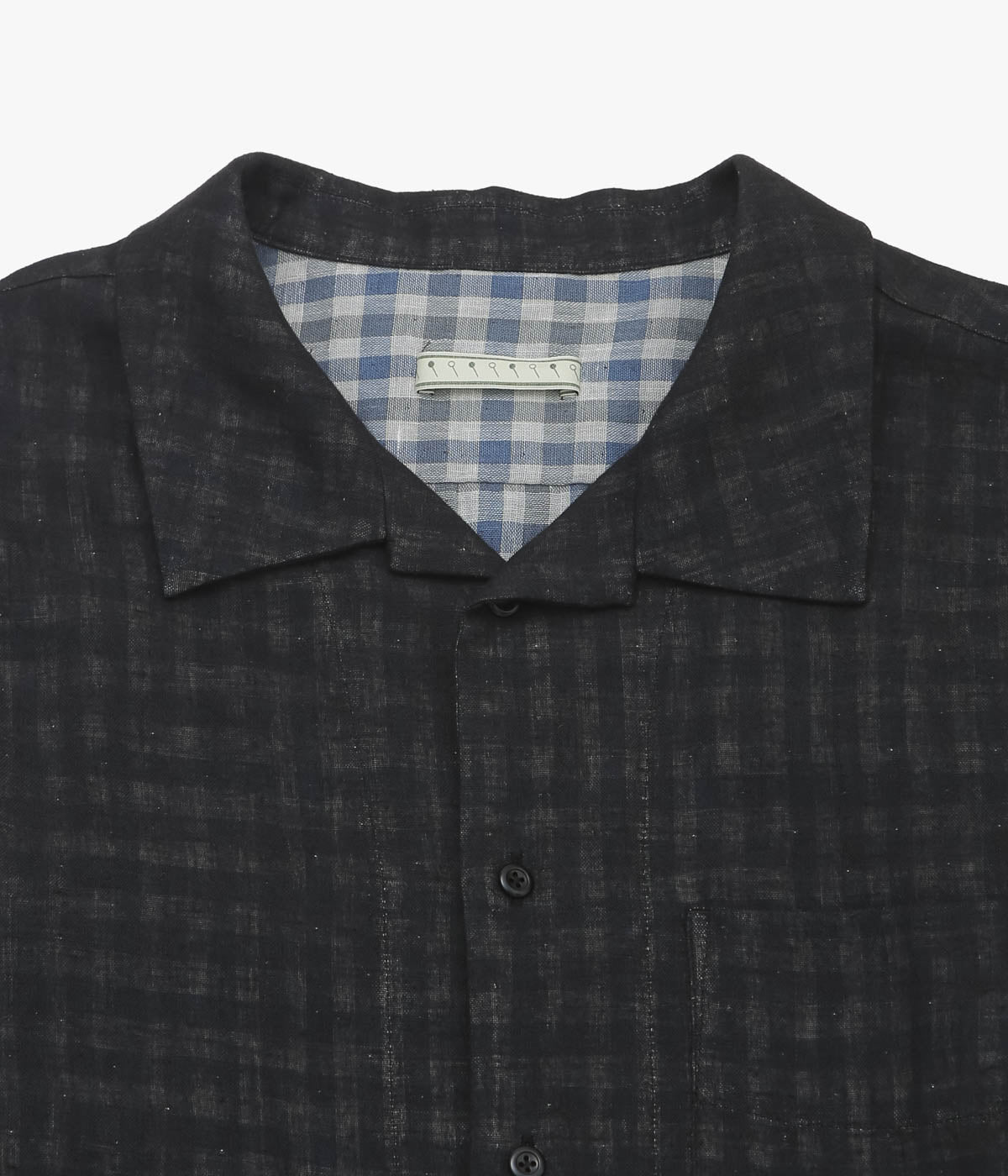 GORSCH ''DOUBLE SIDED GAUZE BREATH COLLAR SHIRT'' (BLACK CHECK)