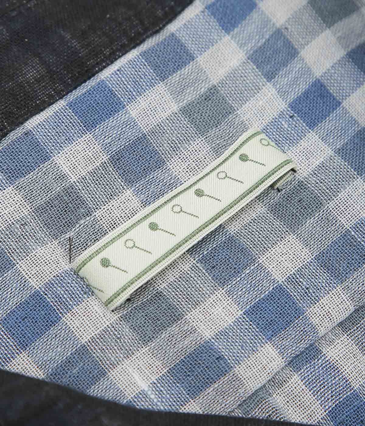 GORSCH ''DOUBLE SIDED GAUZE BREATH COLLAR SHIRT'' (BLACK CHECK)