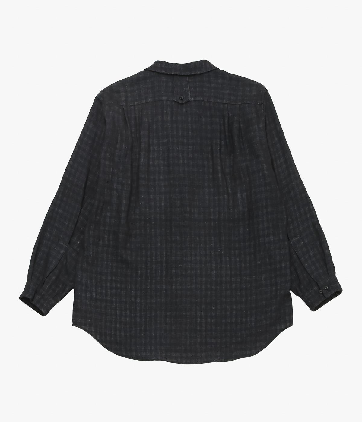 GORSCH ''DOUBLE SIDED GAUZE BREATH COLLAR SHIRT'' (BLACK CHECK)