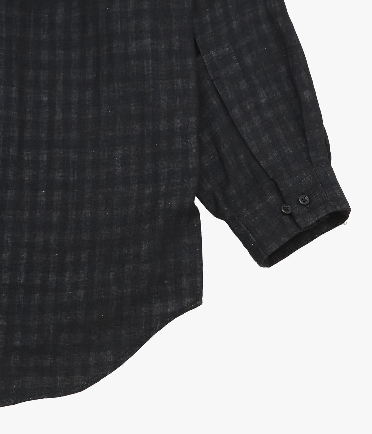 GORSCH ''DOUBLE SIDED GAUZE BREATH COLLAR SHIRT'' (BLACK CHECK)