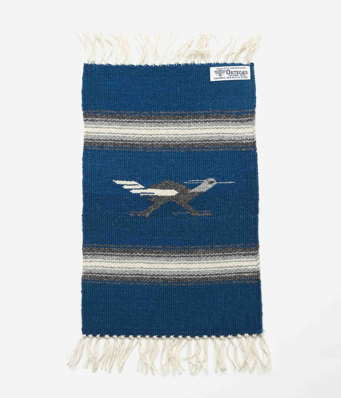 ORTEGA'S ''CHIMAYO RUG 38×24cm ROADRUNNER'' (BLUE×GREY)
