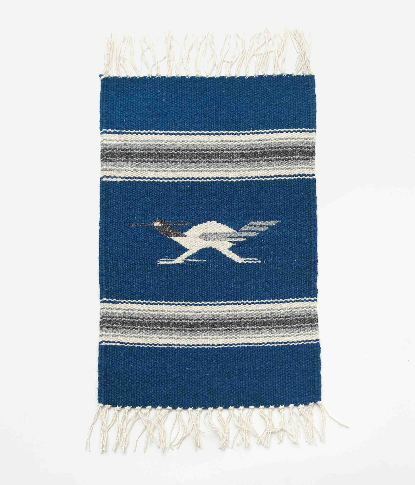 ORTEGA'S ''CHIMAYO RUG 38×24cm ROADRUNNER''(BLUE×NATURAL)