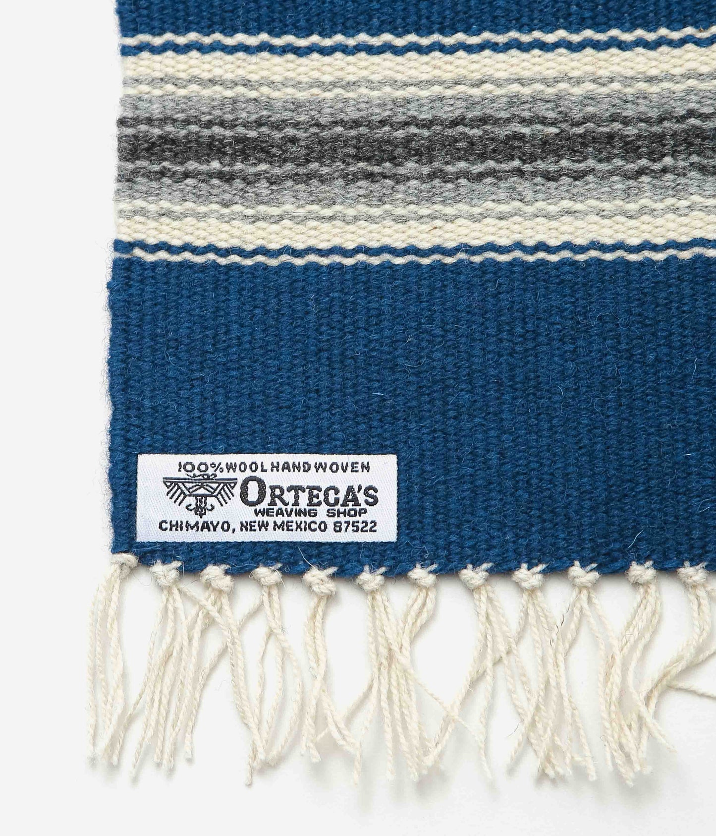 ORTEGA'S ''CHIMAYO RUG 38×24cm ROADRUNNER''(BLUE×NATURAL)
