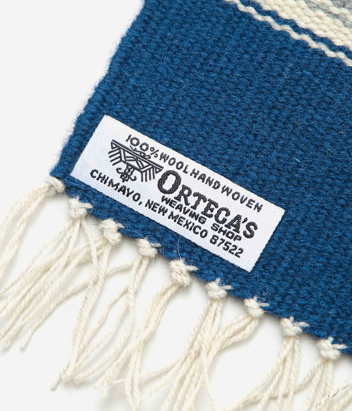 ORTEGA'S ''CHIMAYO RUG 38×24cm ROADRUNNER''(BLUE×NATURAL)