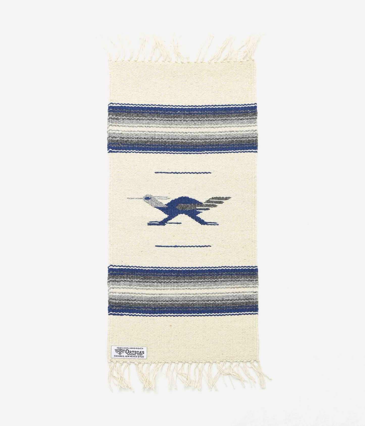 ORTEGA'S ''CHIMAYO RUG 48×24cm ROADRUNNER'' (NATURAL×NAVY)