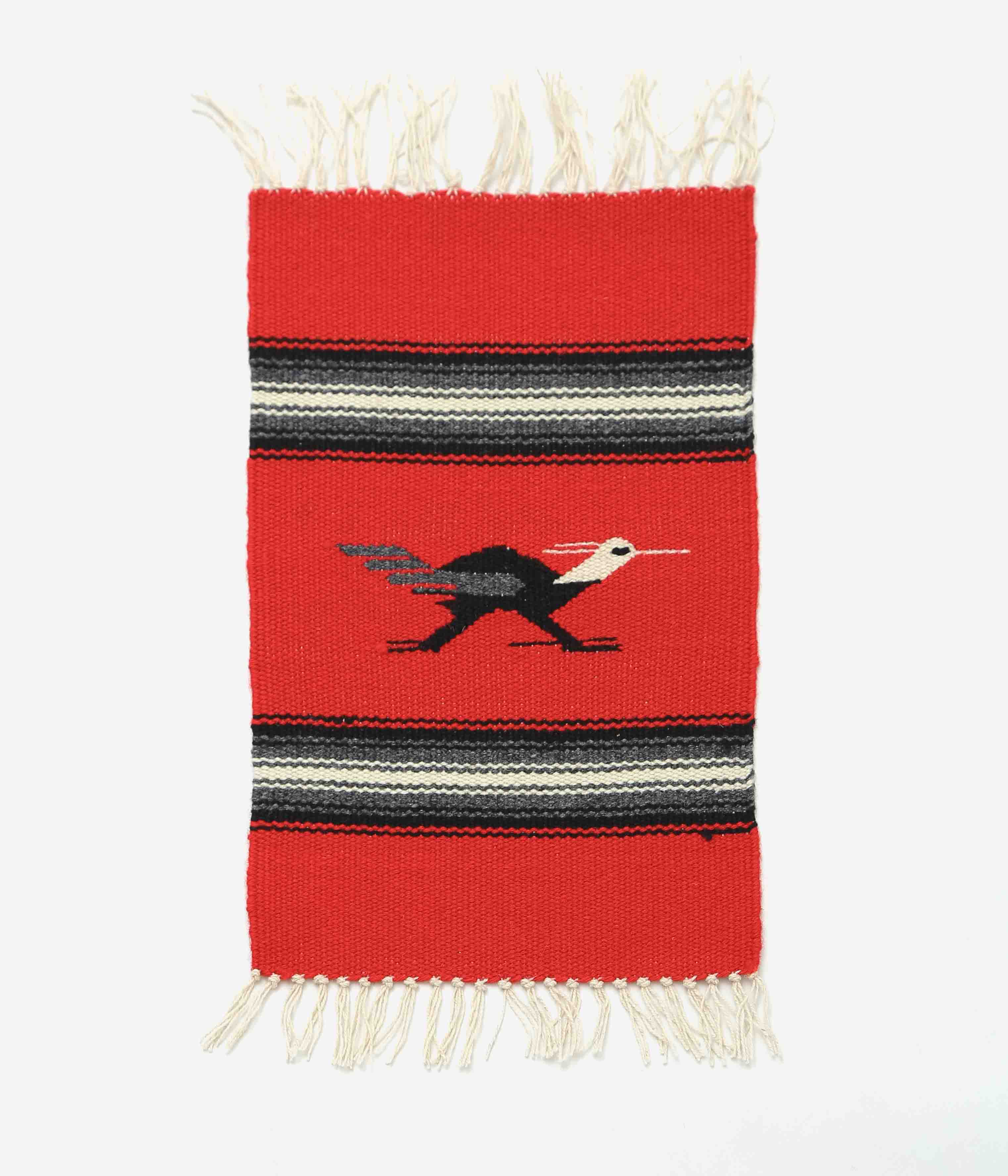 ORTEGA'S ''CHIMAYO RUG 38×24cm ROADRUNNER'' (RED×BLACK) – THE STORE BY ...