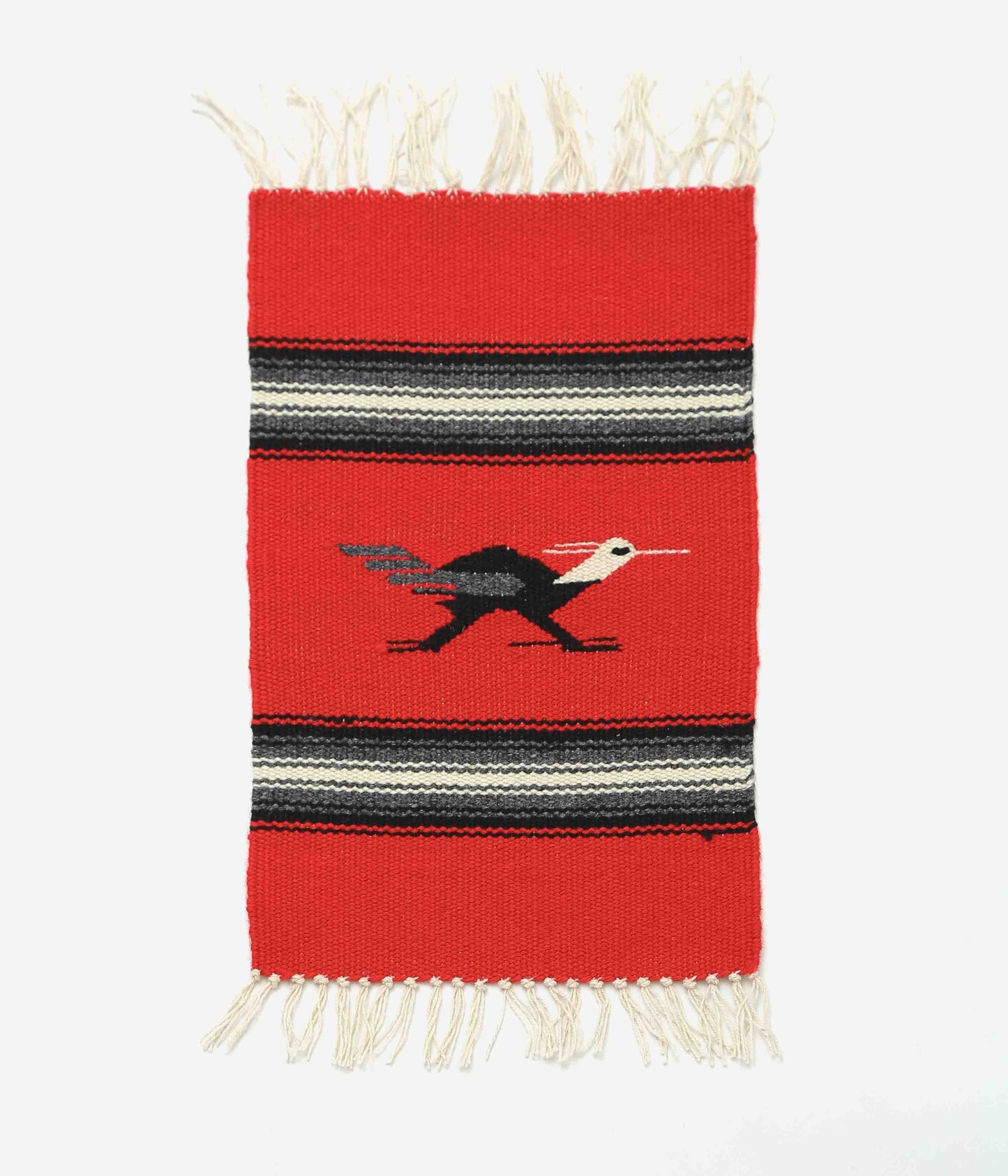 ORTEGA'S ''CHIMAYO RUG 38×24cm ROADRUNNER'' (RED×BLACK)