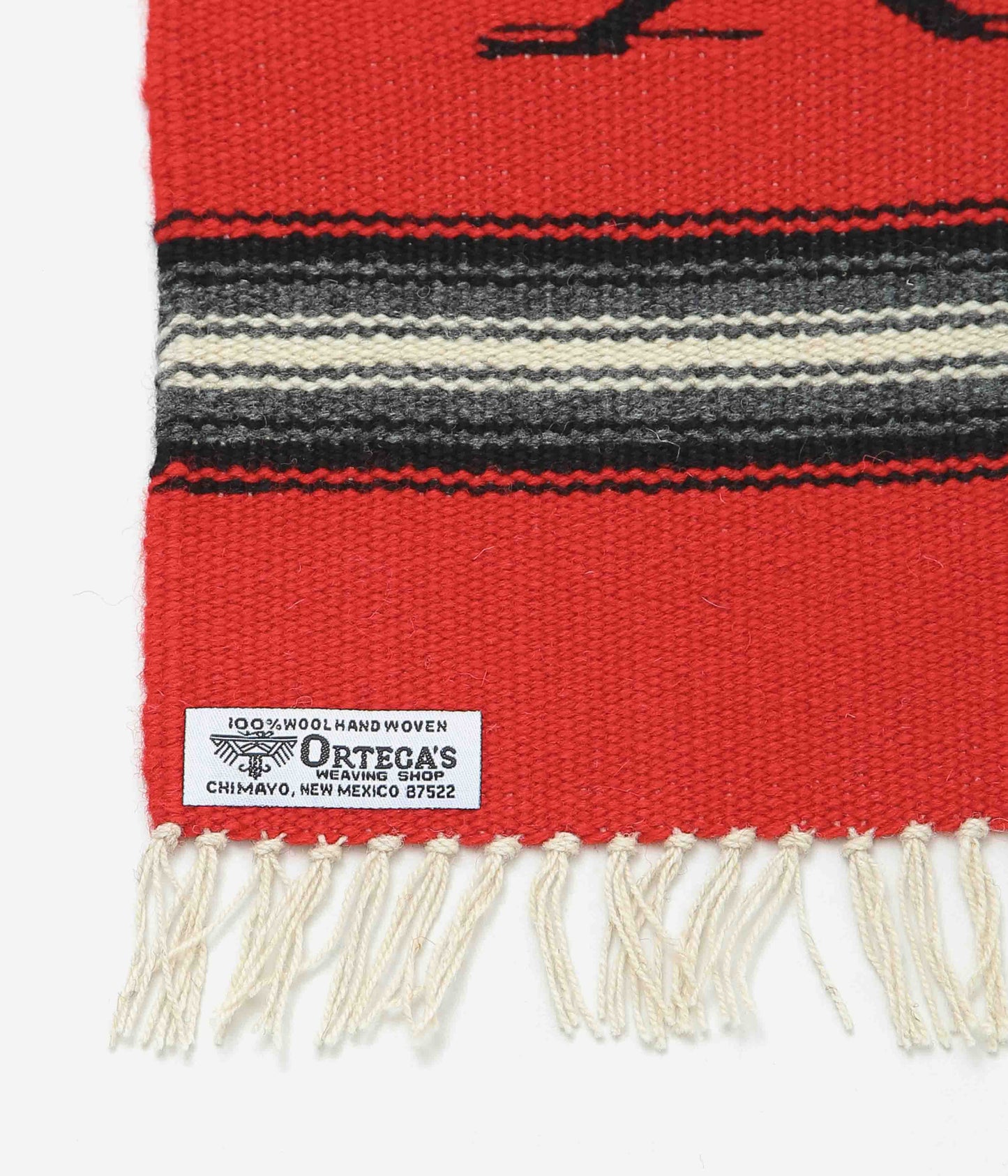ORTEGA'S ''CHIMAYO RUG 38×24cm ROADRUNNER'' (RED×BLACK)