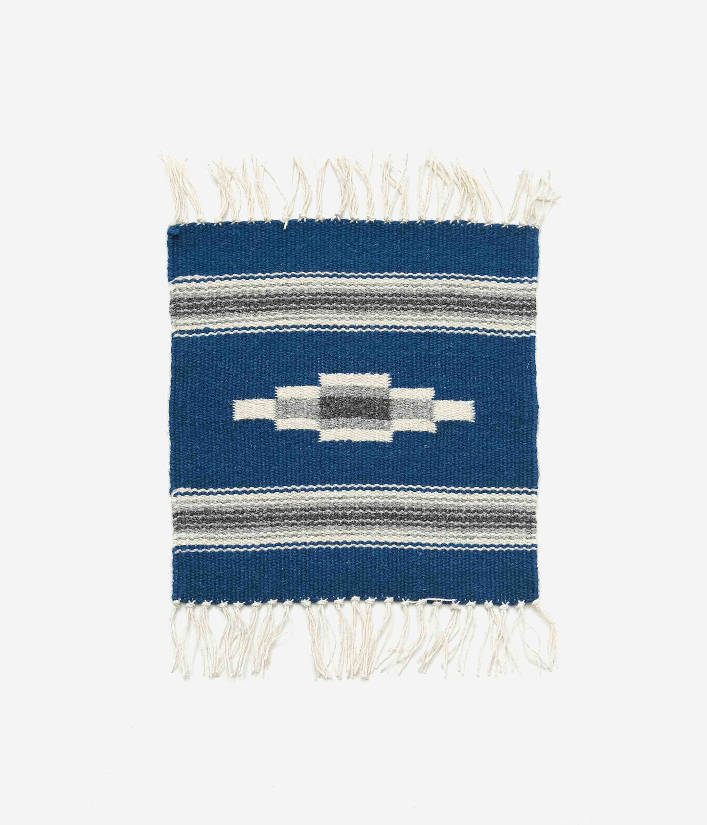 ORTEGA'S ''CHIMAYO RUG SQUARE 26×24cm'' (BLUE×GREY)