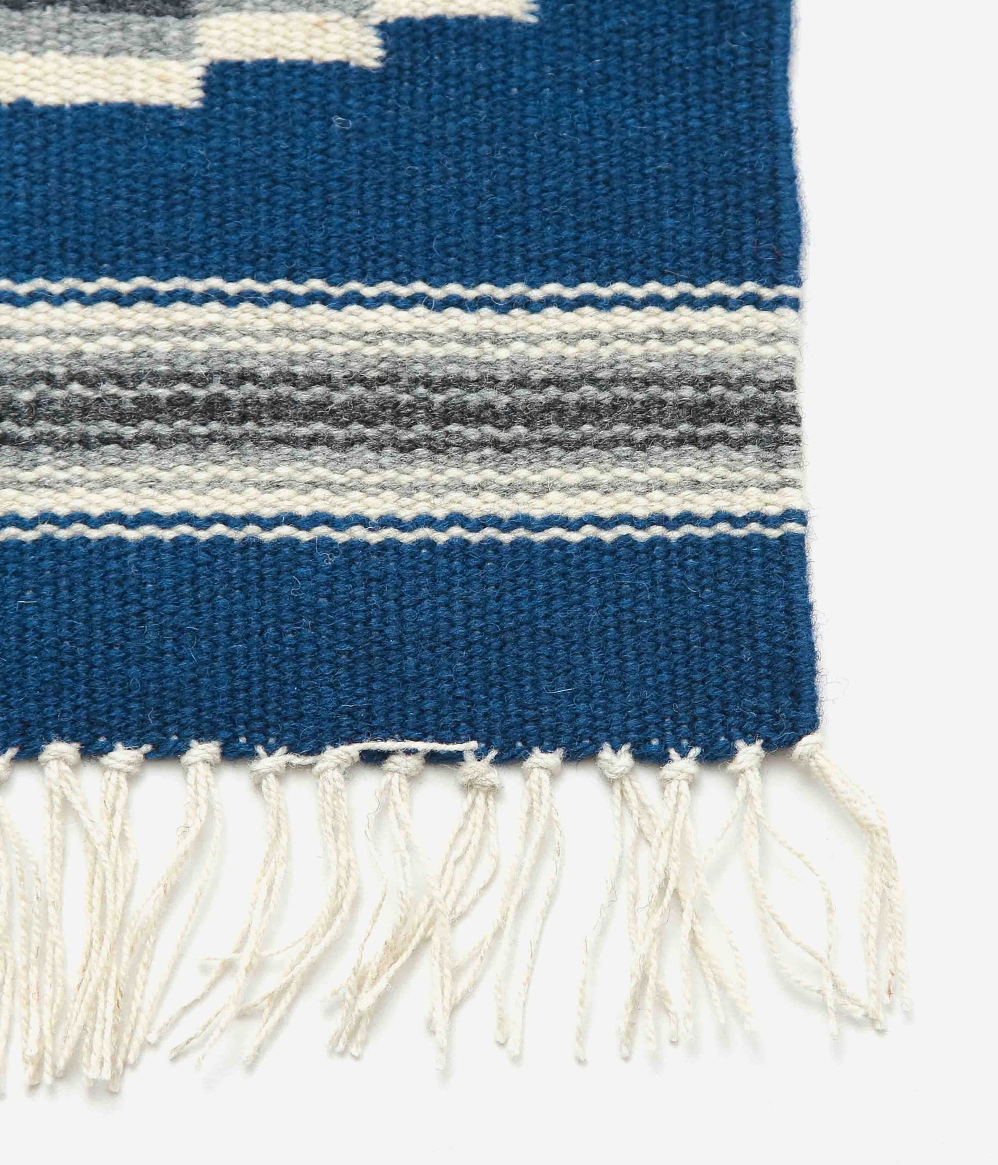 ORTEGA'S ''CHIMAYO RUG SQUARE 26×24cm'' (BLUE×GREY)
