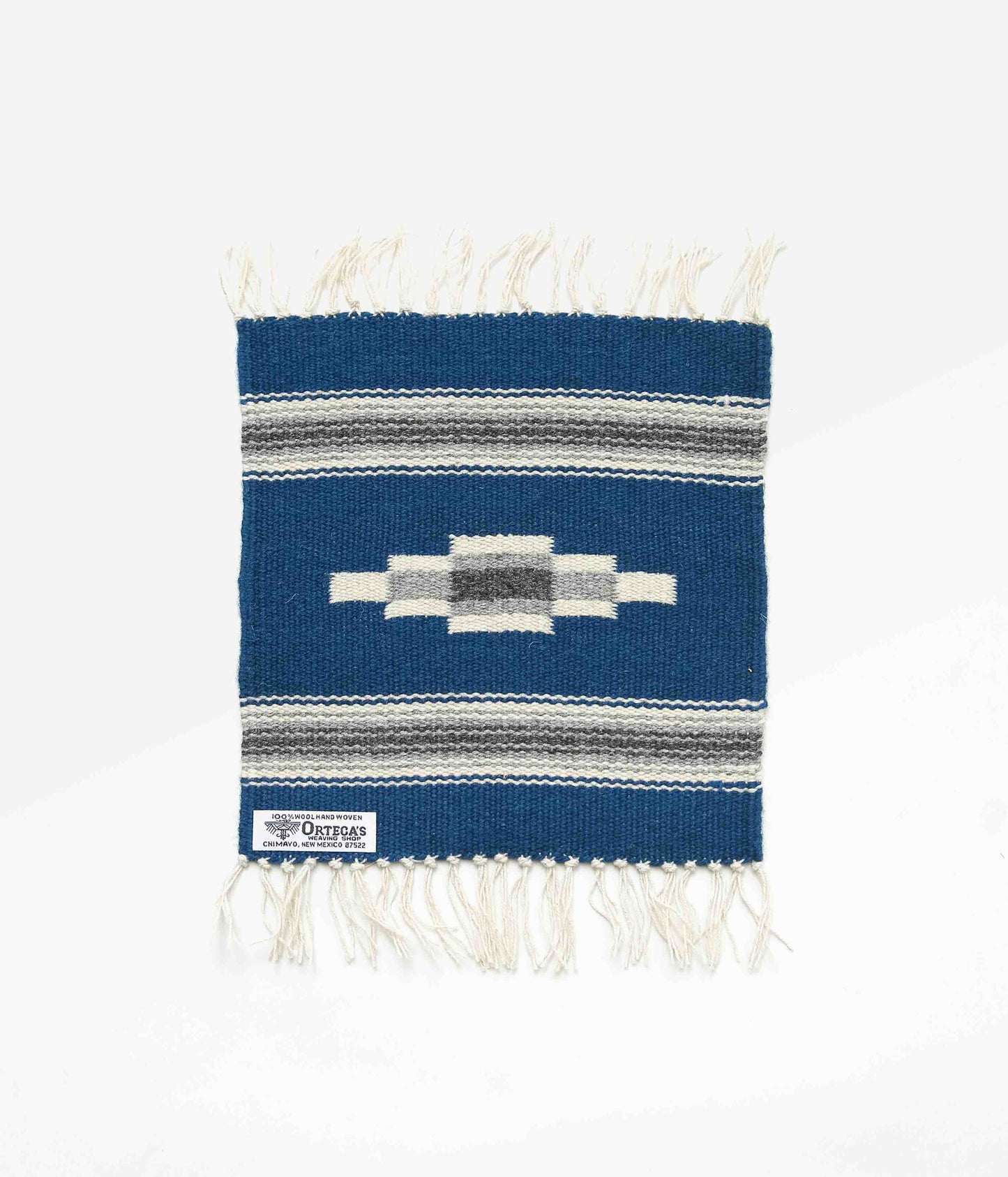 ORTEGA'S ''CHIMAYO RUG SQUARE 26×24cm'' (BLUE×GREY)