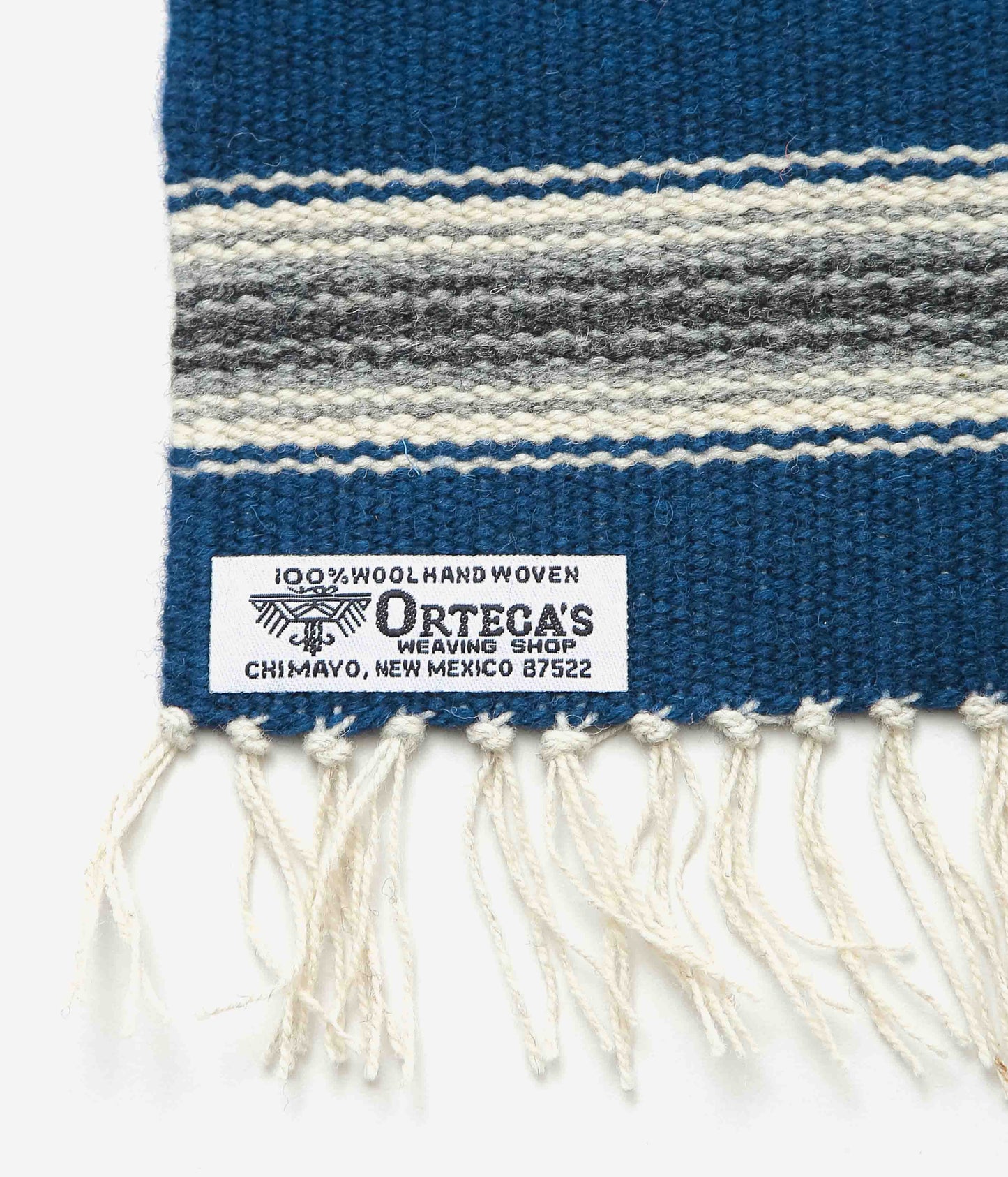 ORTEGA'S ''CHIMAYO RUG SQUARE 26×24cm'' (BLUE×GREY)