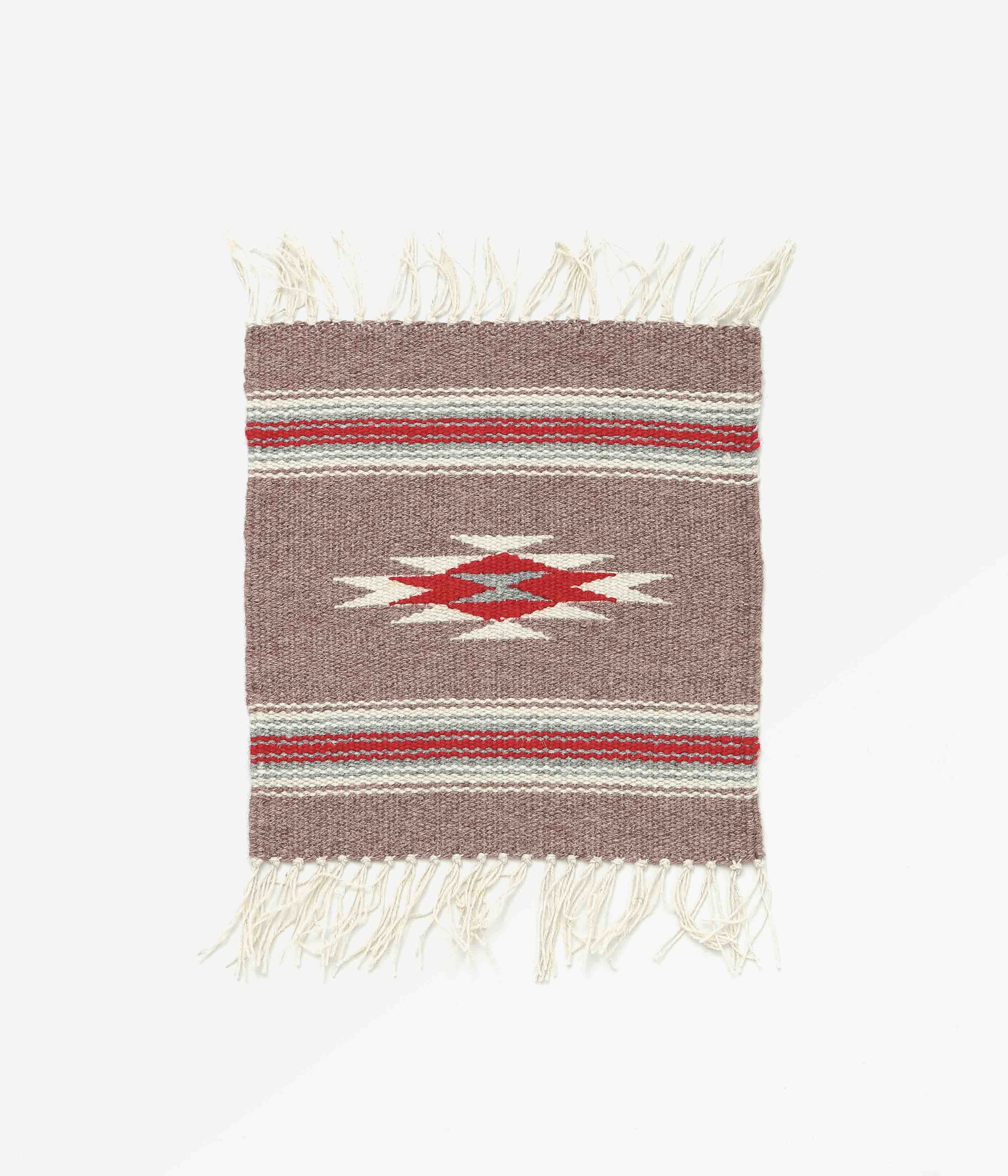 ORTEGA'S ''CHIMAYO RUG SQUARE 26×24cm'' (BRONZE×RED) – THE STORE BY MAIDENS