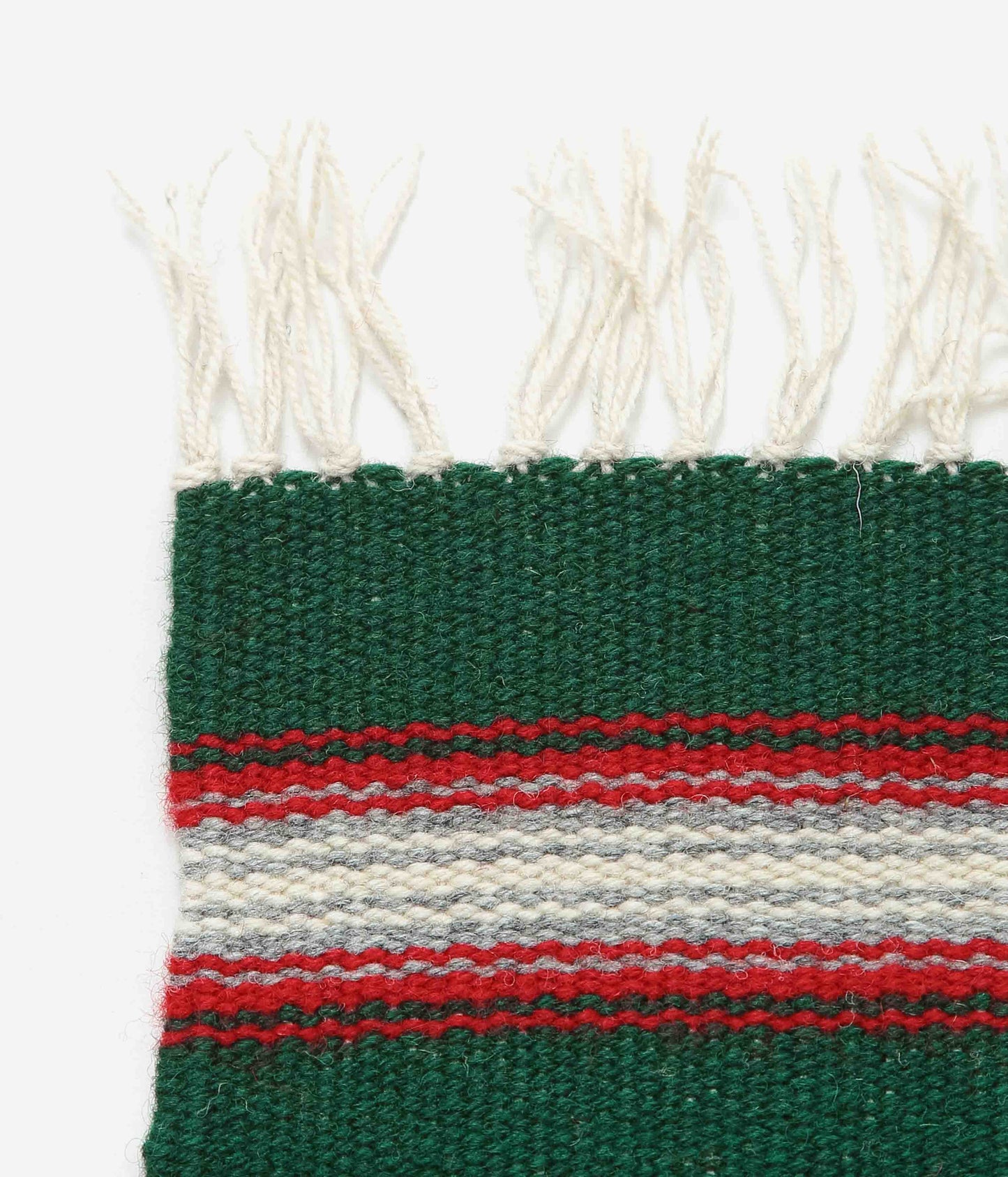 ORTEGA 'S ''CHIMAYO RUG SQUARE 26 × 24cm ''(FOREST × RED)