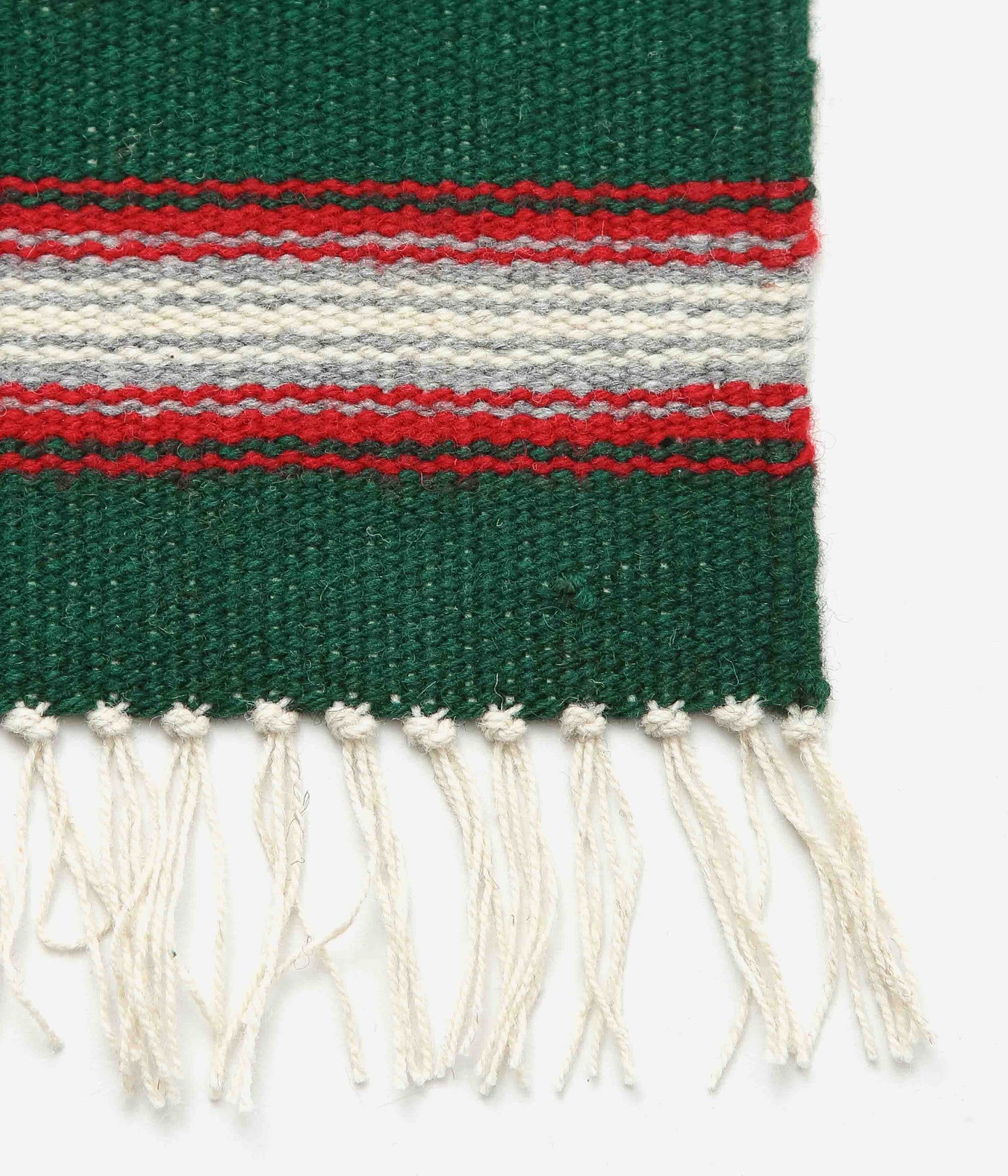 ORTEGA 'S ''CHIMAYO RUG SQUARE 26 × 24cm ''(FOREST × RED)