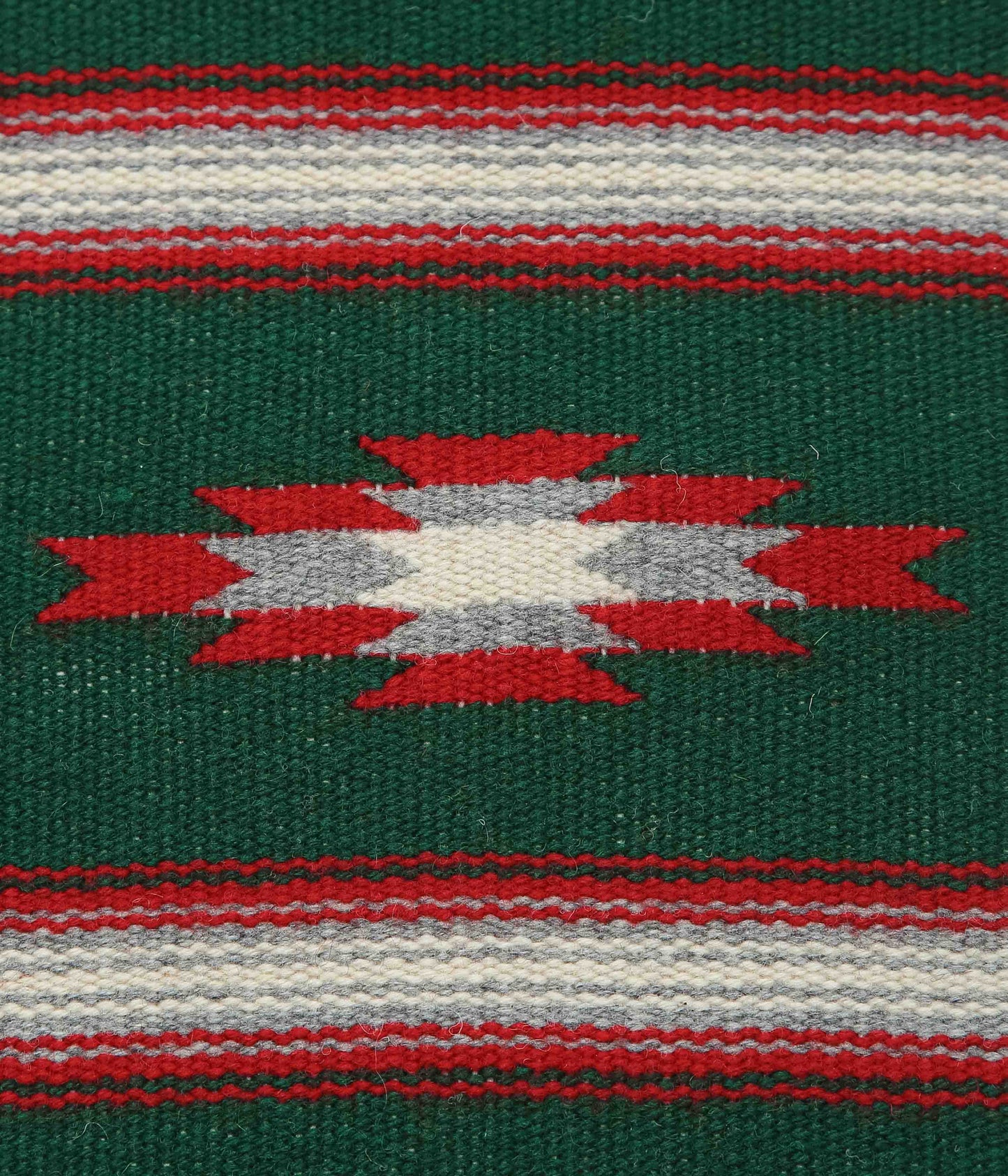ORTEGA 'S ''CHIMAYO RUG SQUARE 26 × 24cm ''(FOREST × RED)