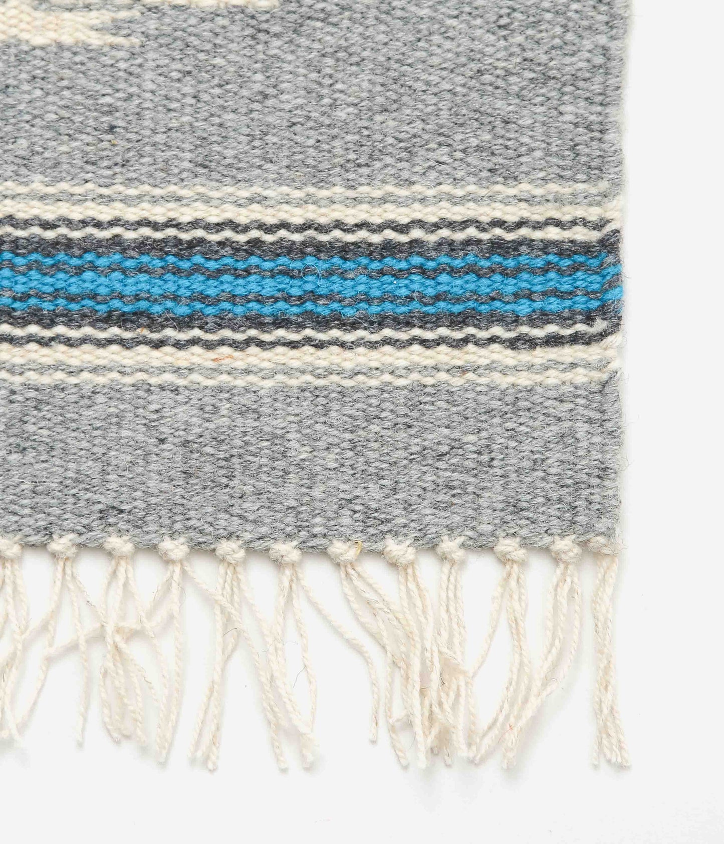ORTEGA'S ''CHIMAYO RUG SQUARE 26×24cm''(GREY×BLUE)