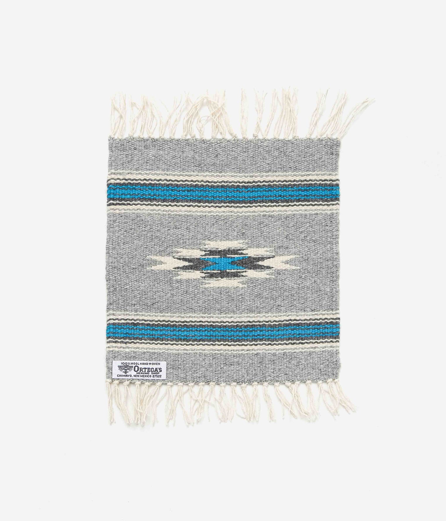 ORTEGA'S ''CHIMAYO RUG SQUARE 26×24cm''(GREY×BLUE)
