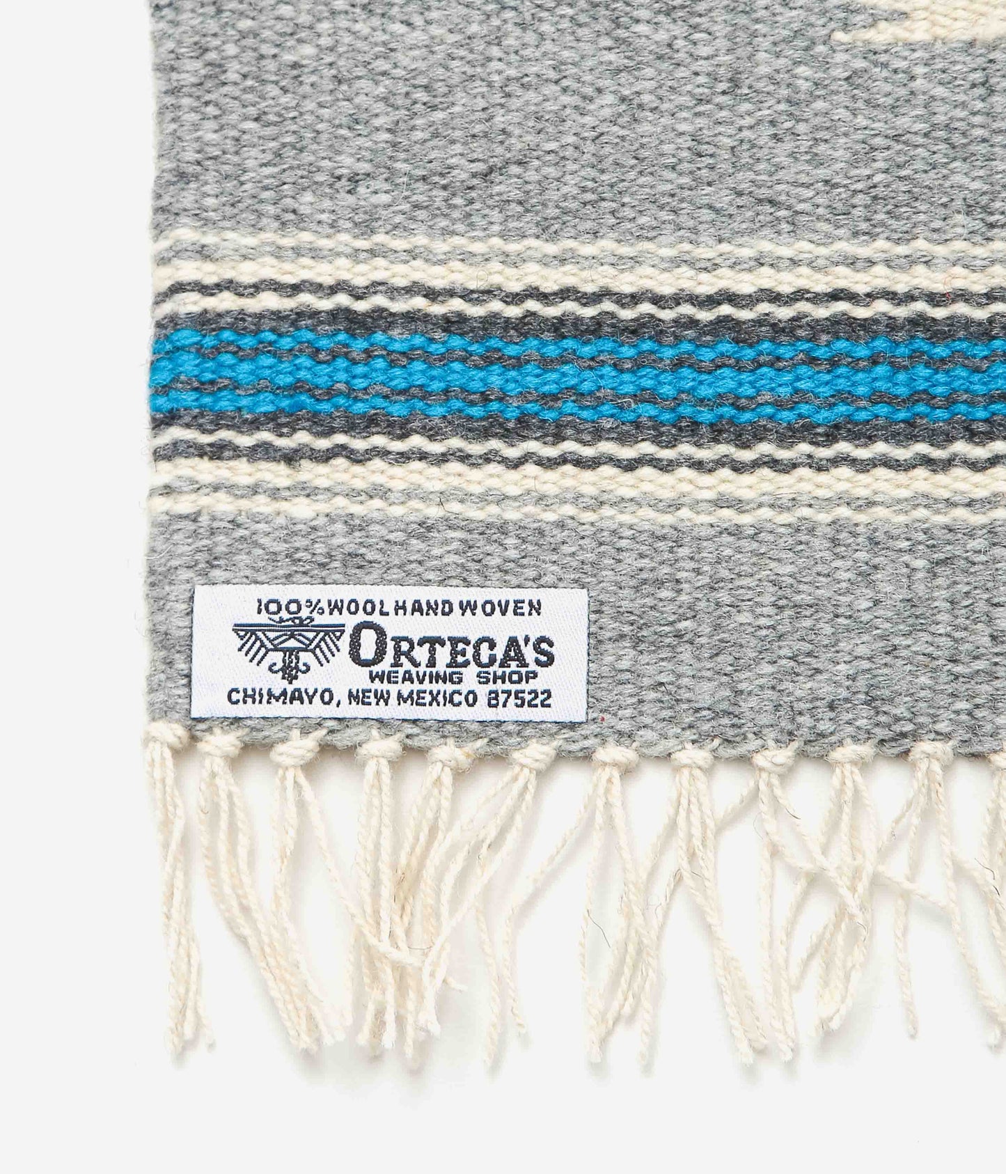 ORTEGA'S ''CHIMAYO RUG SQUARE 26×24cm''(GREY×BLUE)