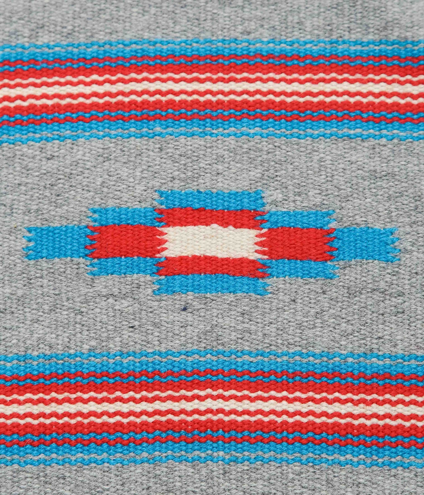 ORTEGA'S ''CHIMAYO RUG SQUARE 26×24cm'' (GREY×BLUE×RED)