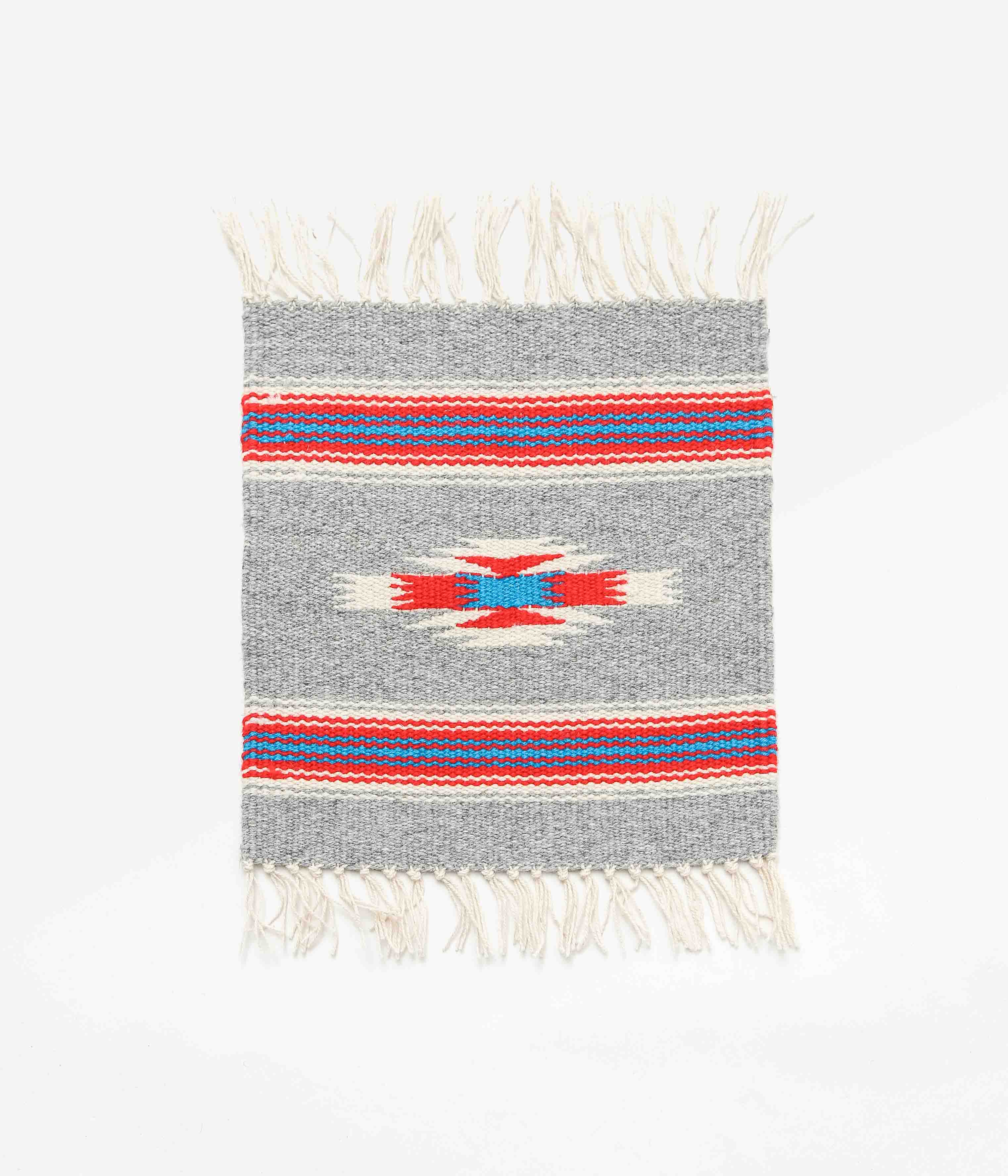 ORTEGA'S ''CHIMAYO RUG SQUARE 26×24cm'' (GREY×RED×NATURAL) – THE STORE ...