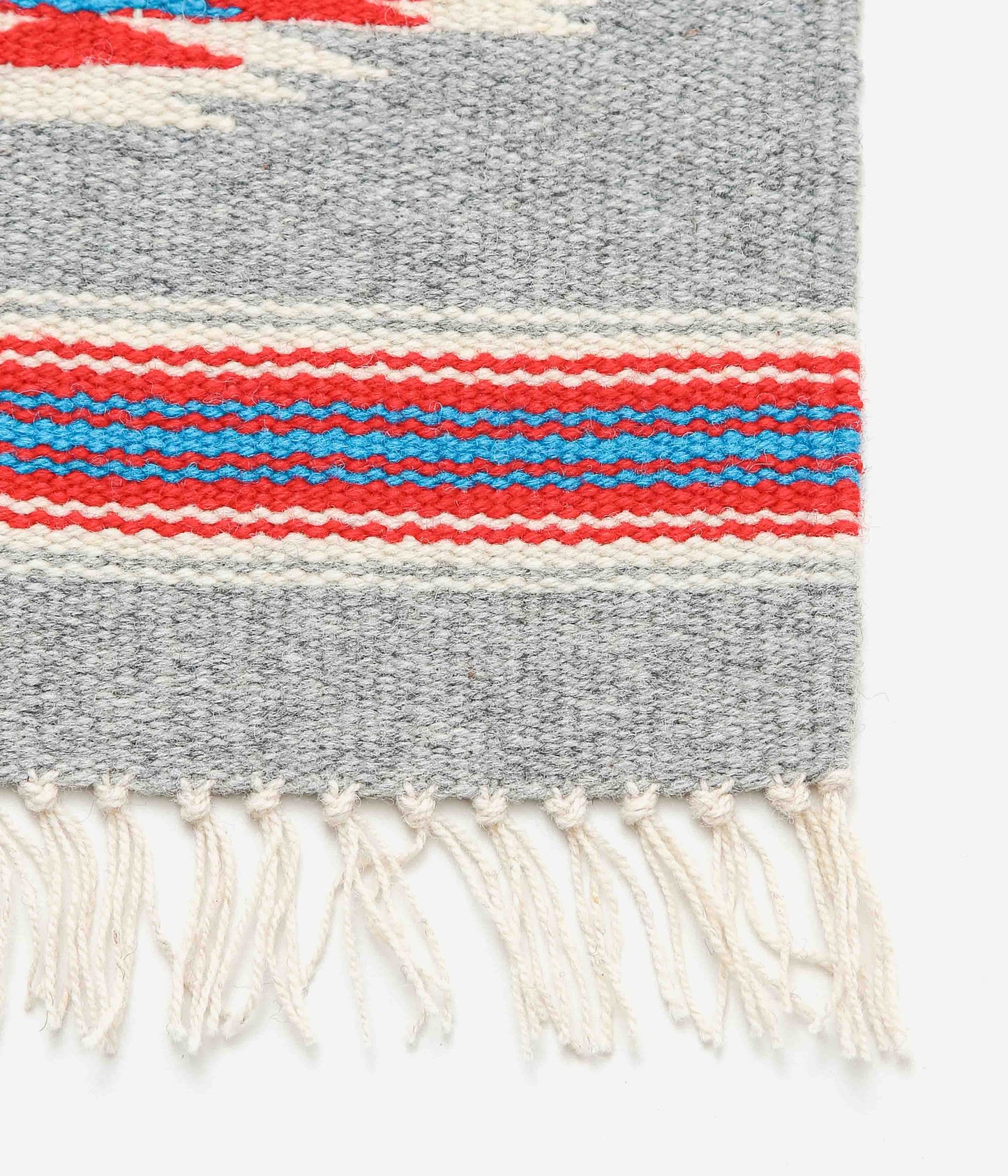 ORTEGA'S ''CHIMAYO RUG SQUARE 26×24cm'' (GREY×RED×NATURAL)