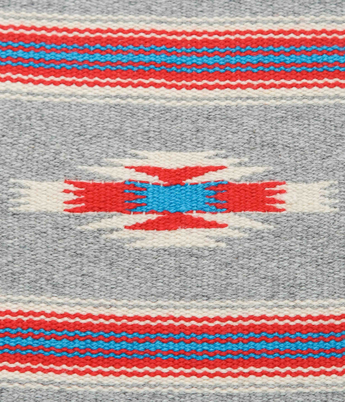 ORTEGA'S ''CHIMAYO RUG SQUARE 26×24cm'' (GREY×RED×NATURAL)