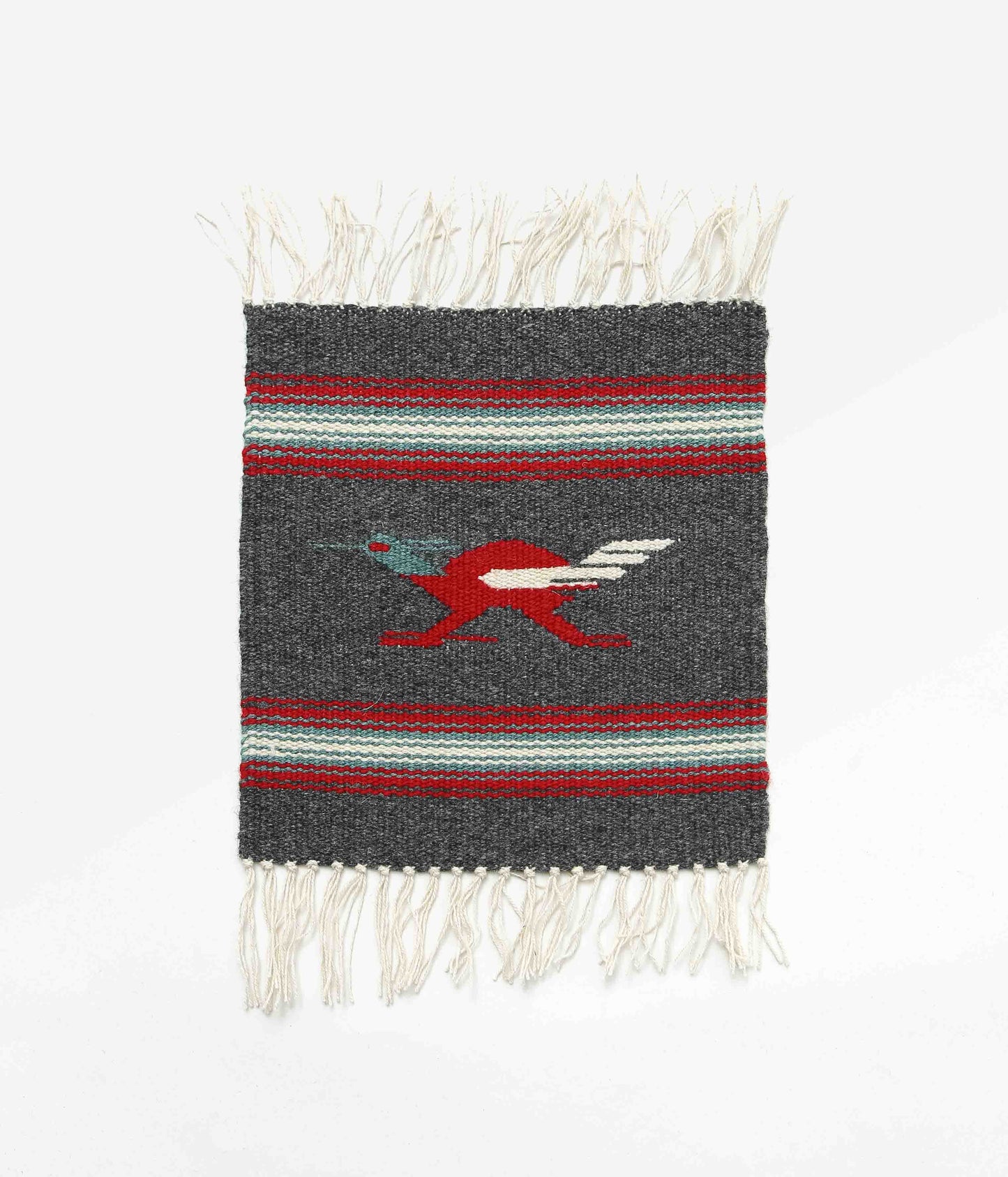 ORTEGA'S ''CHIMAYO RUG SQUARE 26×24cm'' (GREY ROADRUNNER)